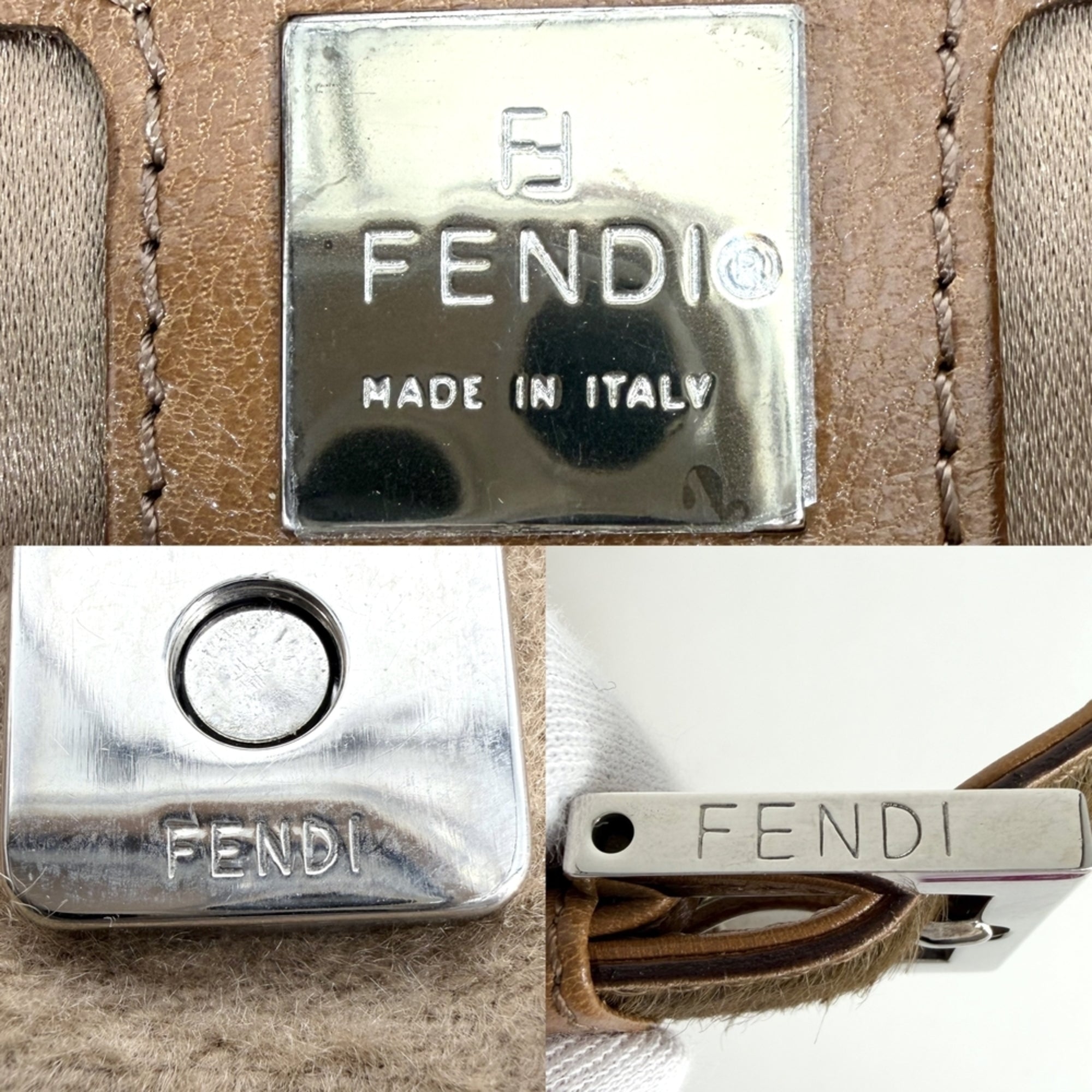 Fendi Brown Wool Handbag (Pre-Owned)