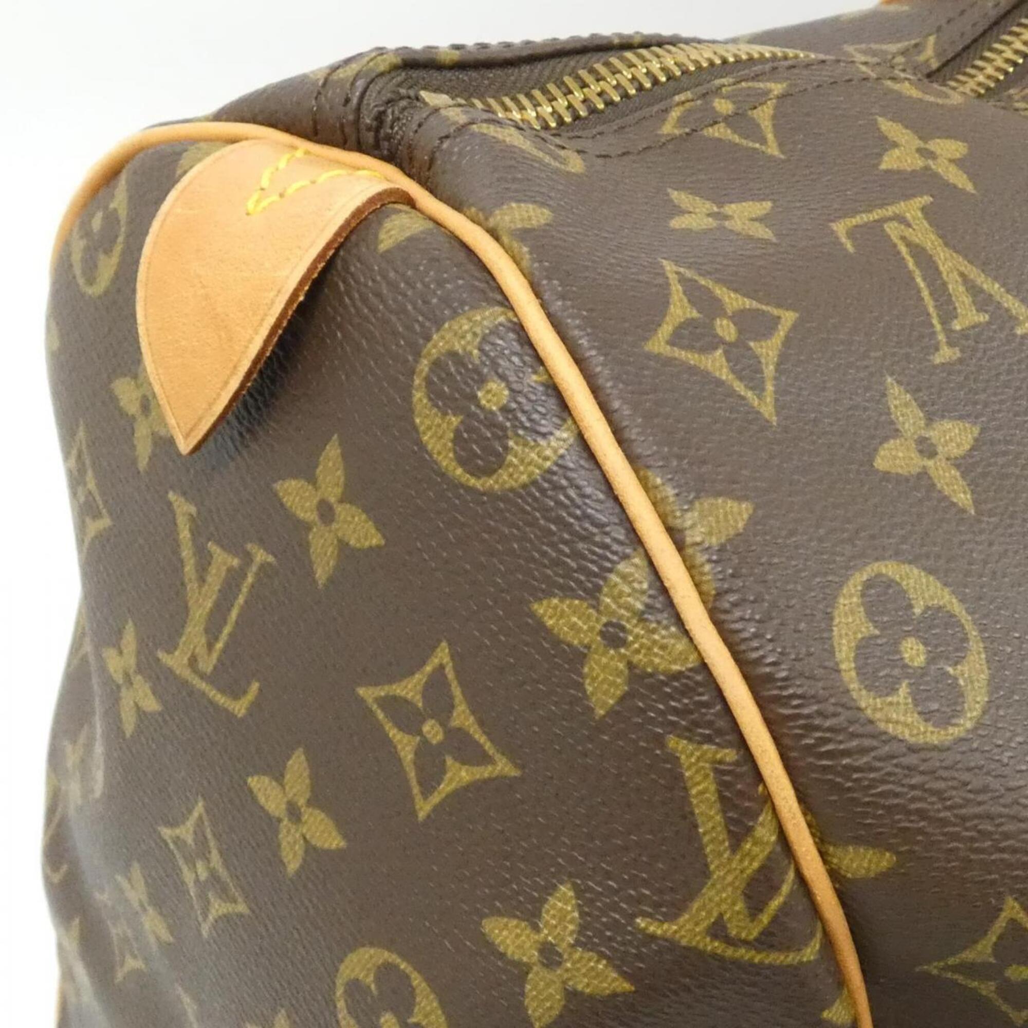 Louis Vuitton Monogram Marron Coated Canvas Boston Bag (Pre-Owned)