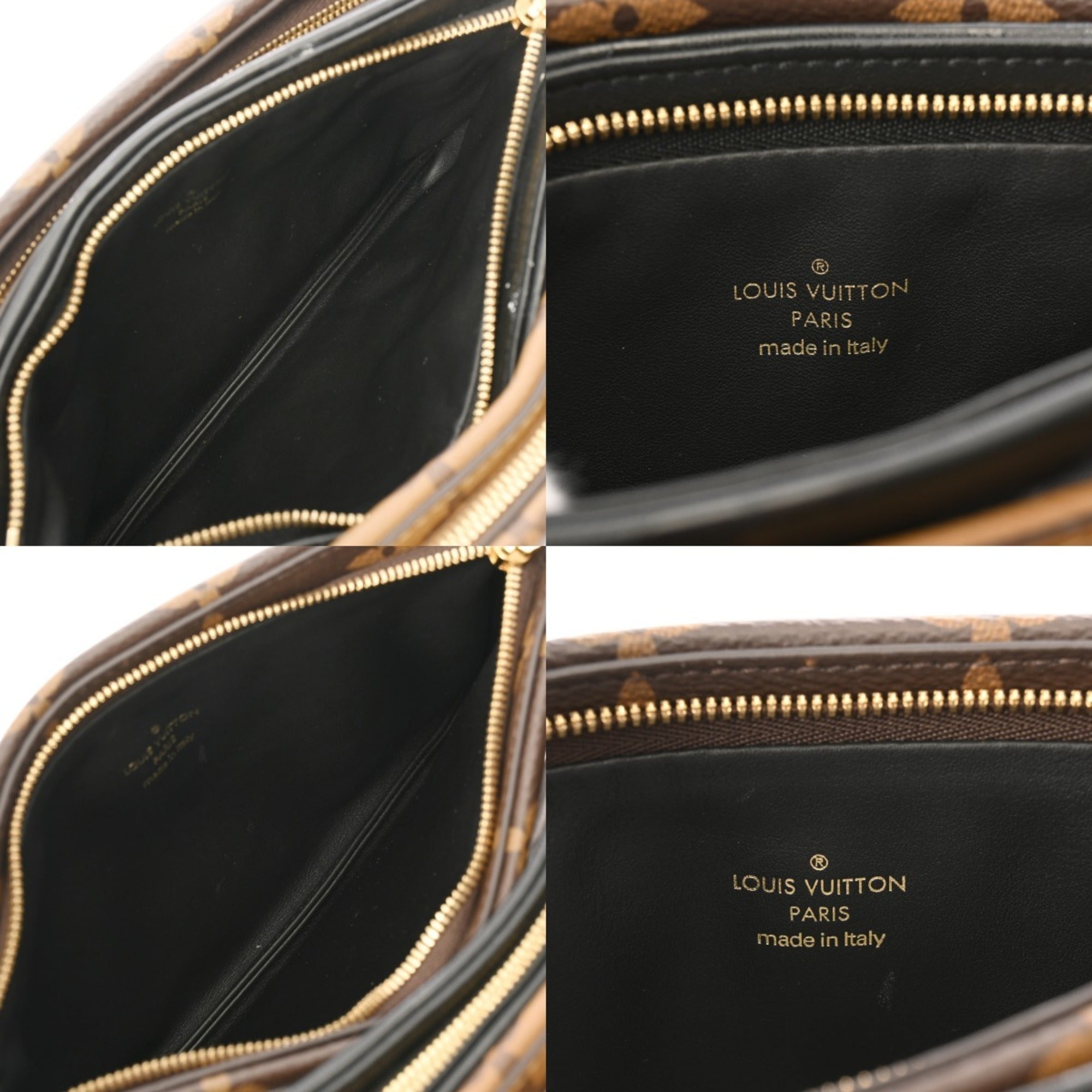 Louis Vuitton Black Brown Monogram Canvas Pochette Shoulder Bag (Pre-Owned)