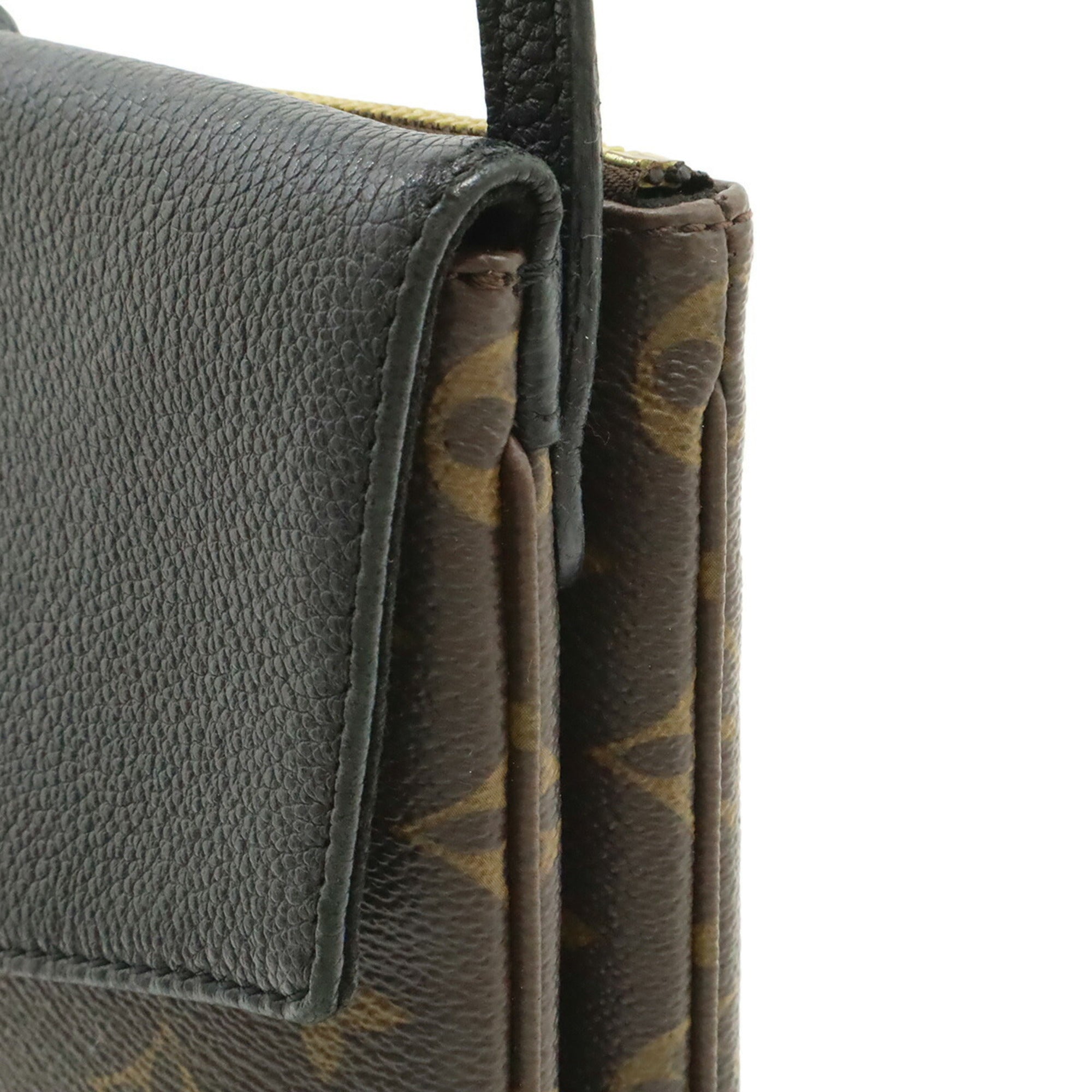 Louis Vuitton Monogram Black Noir Monogram Leather Pochette Shoulder Bag (Pre-Owned)
