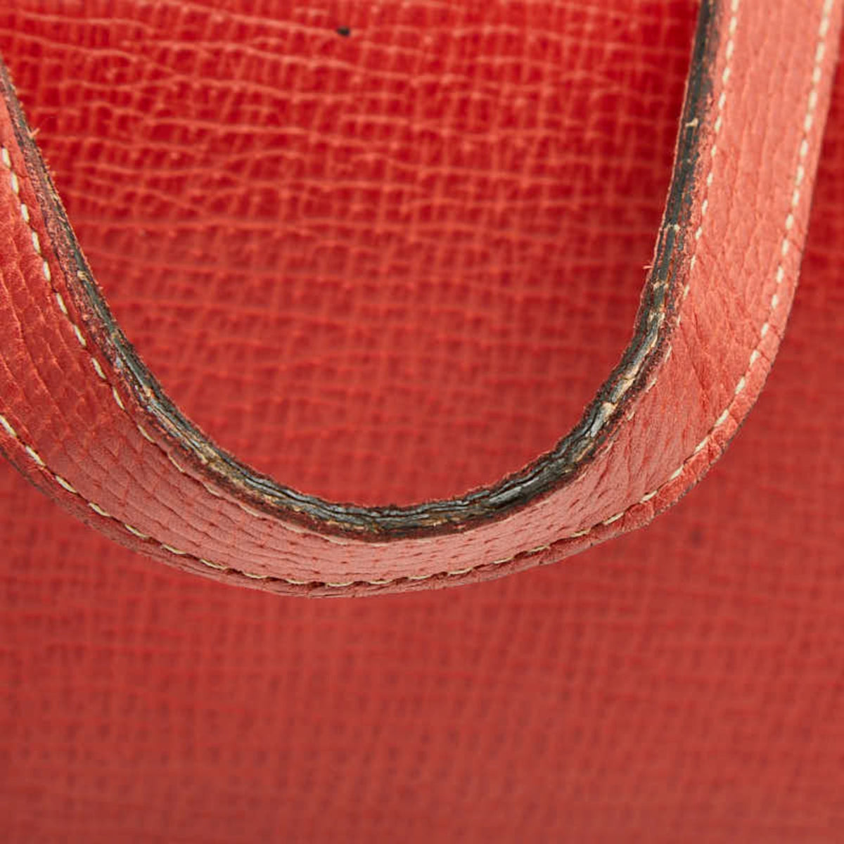 Loewe Red Color Leather Handbag Shoulder Bag (Pre-Owned)