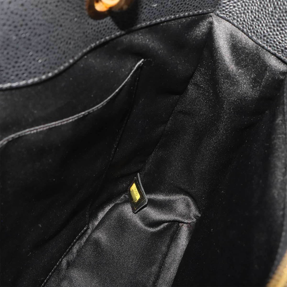 Chanel Matelasse Black Grained Calfskin Handbag Tote Bag (Pre-Owned)