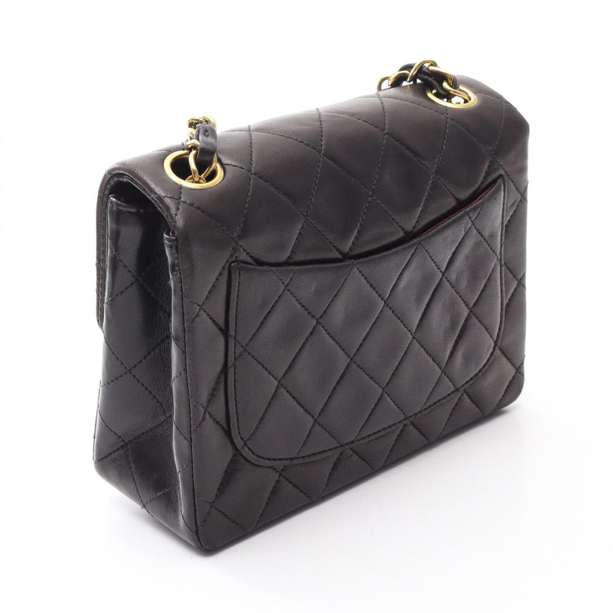 Chanel Black Leather Handbag Shoulder Bag (Pre-Owned)