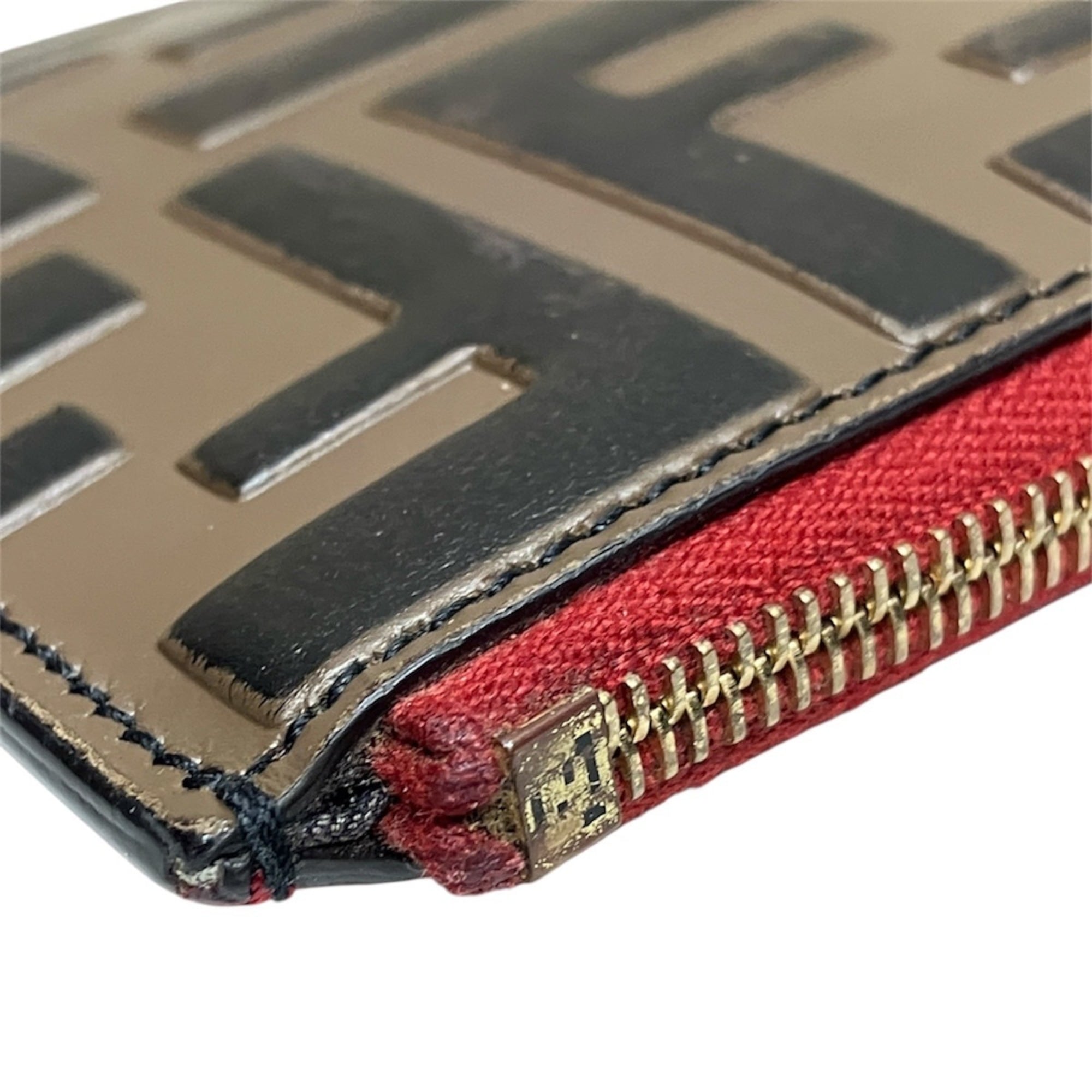 Fendi Zucca Leather Coin Purse/Coin Case (Pre-Owned)