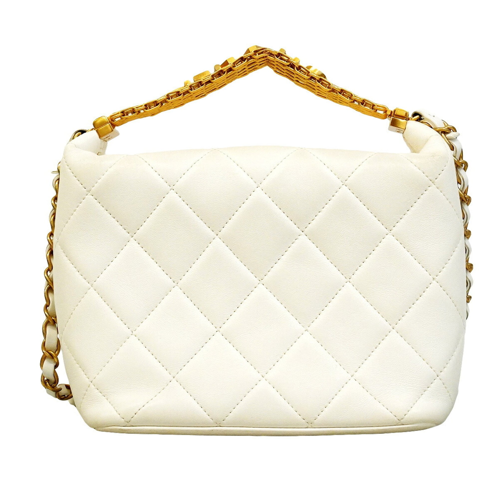 Chanel White Leather Handbag (Pre-Owned)