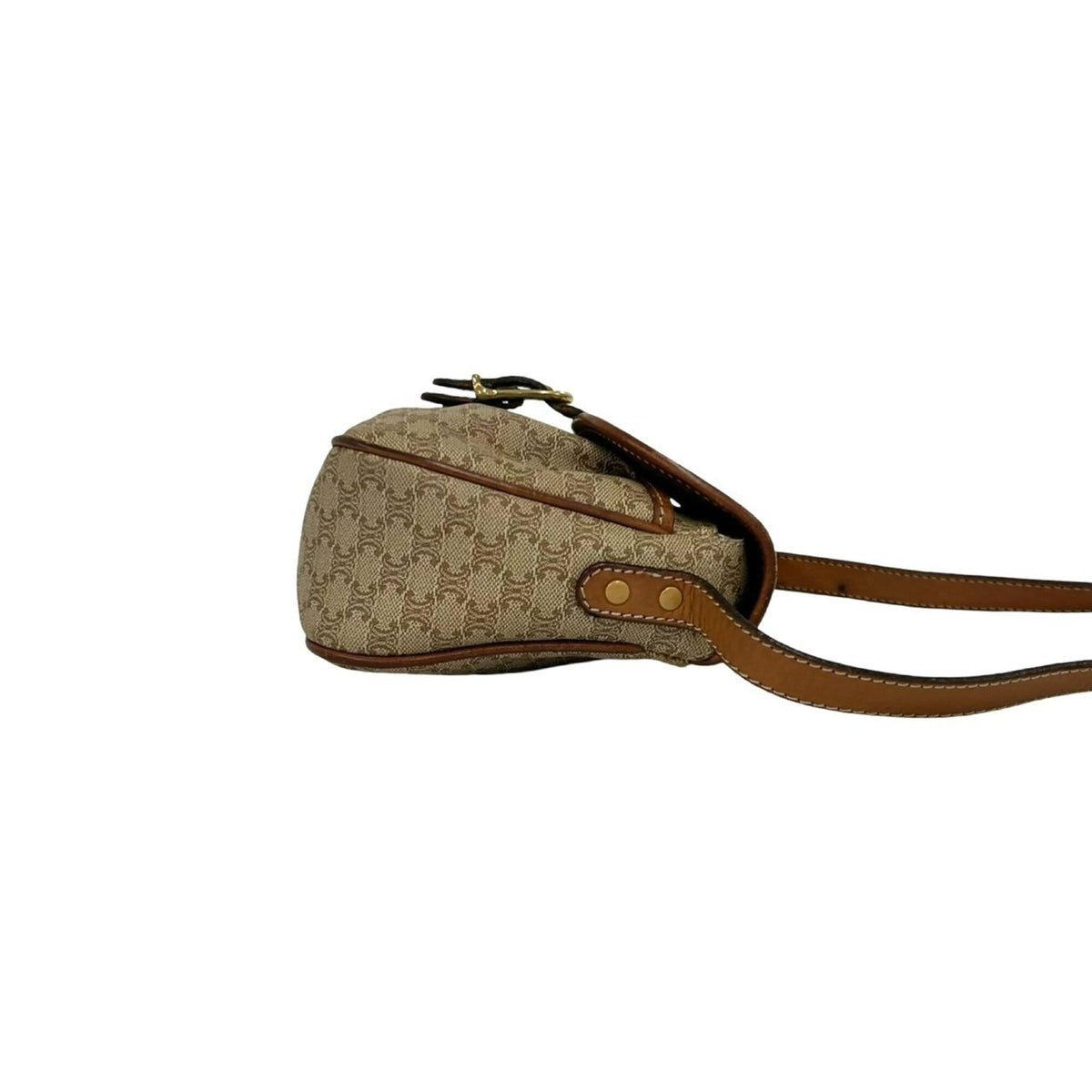 Celine Brown Leather Pvc Pochette Shoulder Bag (Pre-Owned)