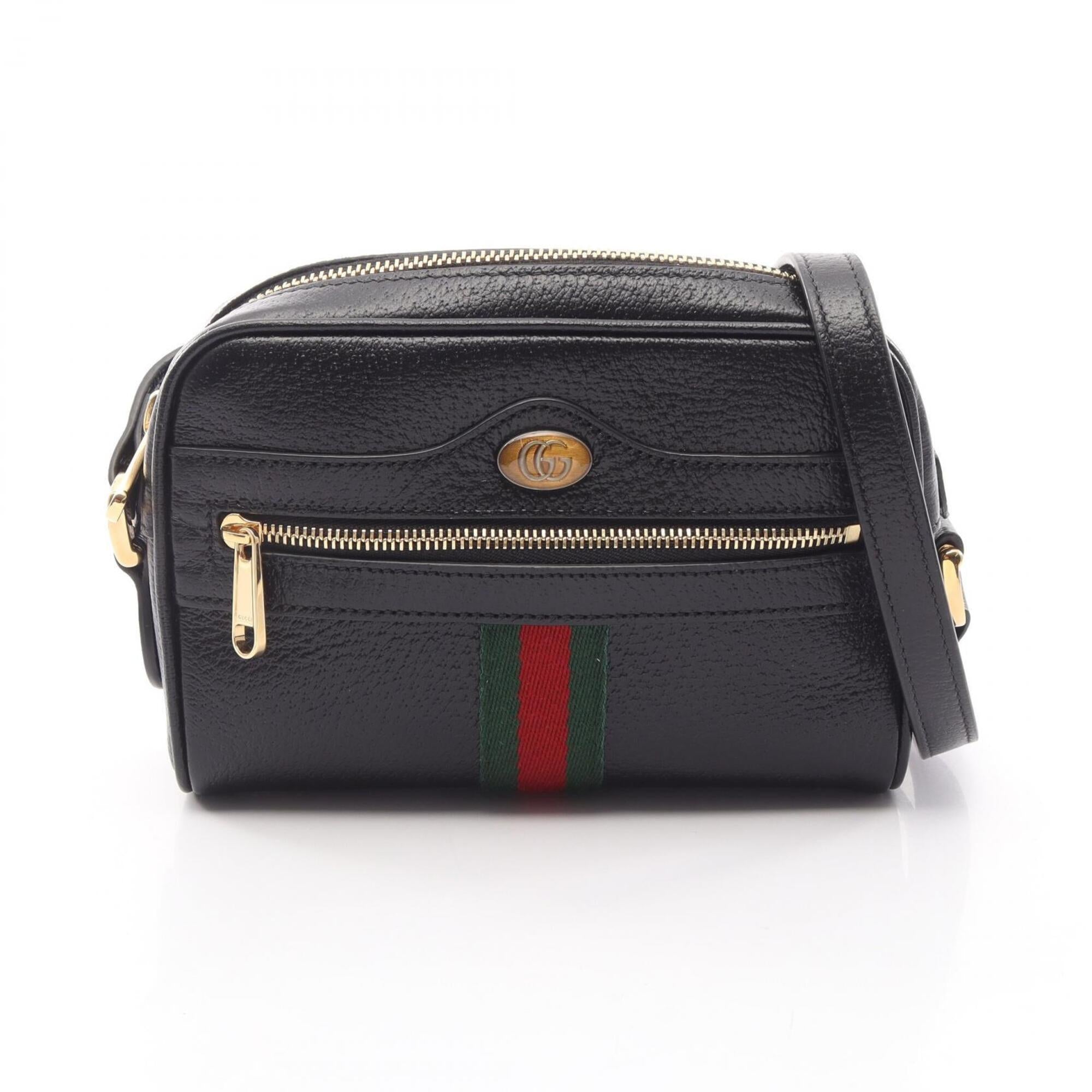 Gucci Black Multi-Color Leather Handbag Shoulder Bag (Pre-Owned)