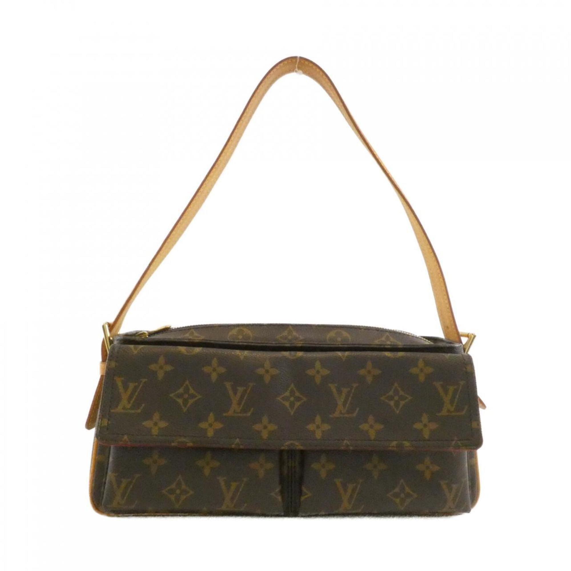 Louis Vuitton Marron Coated Canvas Shoulder Bag (Pre-Owned)
