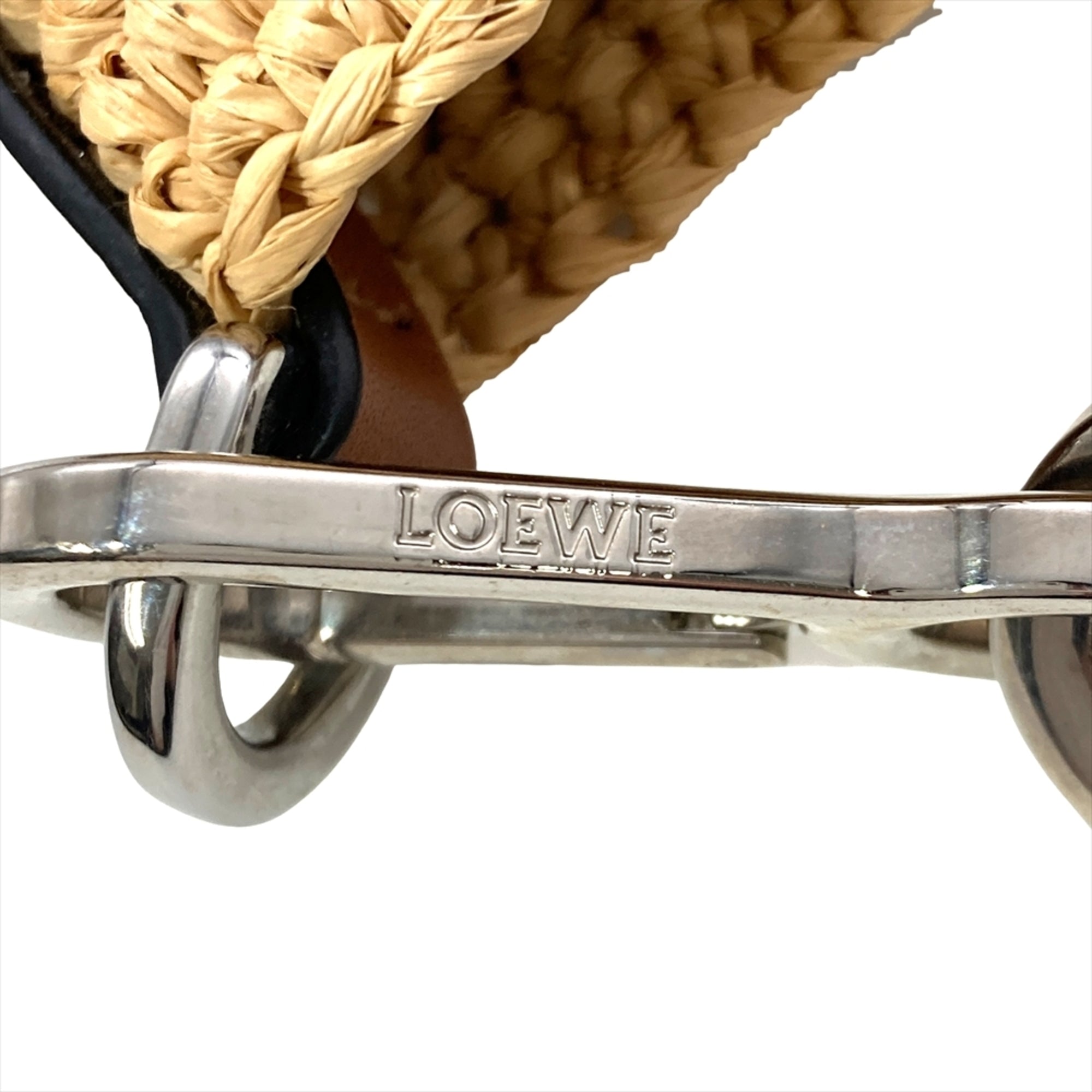 Loewe Beige Raffia Leather Shoulder Bag (Pre-Owned)