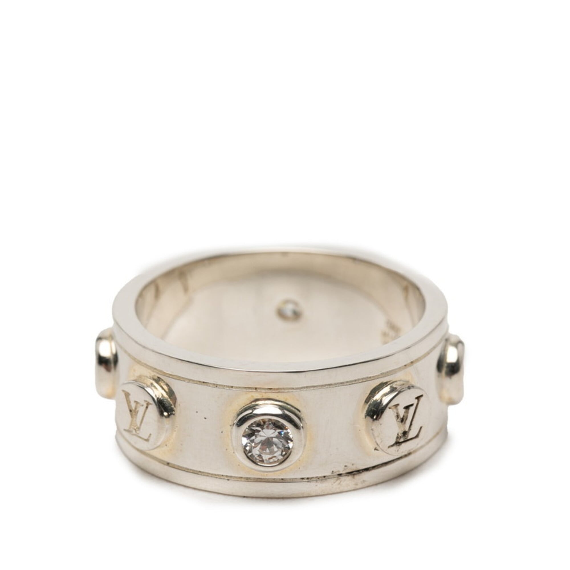 Louis Vuitton Silver 925 Band Ring (Pre-Owned)