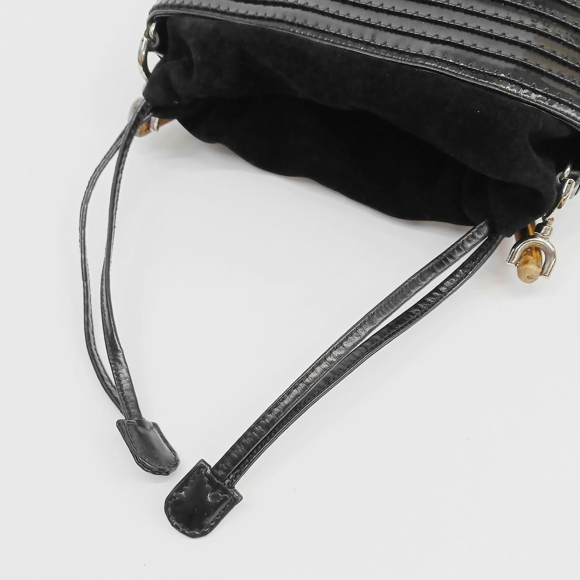 Gucci Black Patent Leather Leather Handbag Shoulder Bag (Pre-Owned)