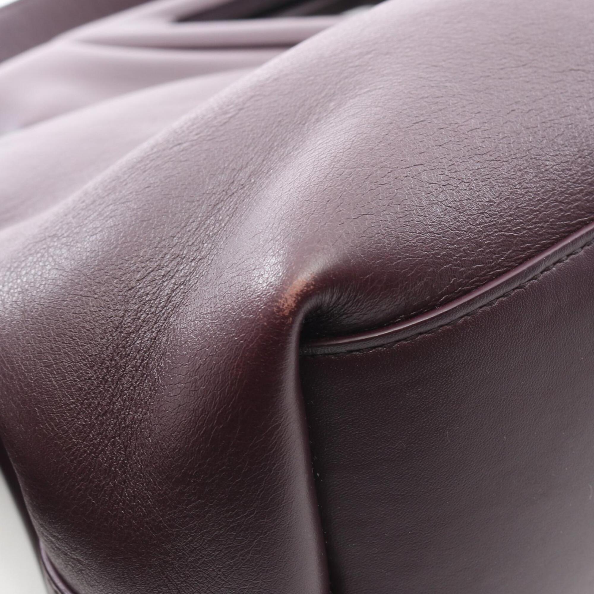 Bottega Veneta Purple Leather Handbag Shoulder Bag (Pre-Owned)