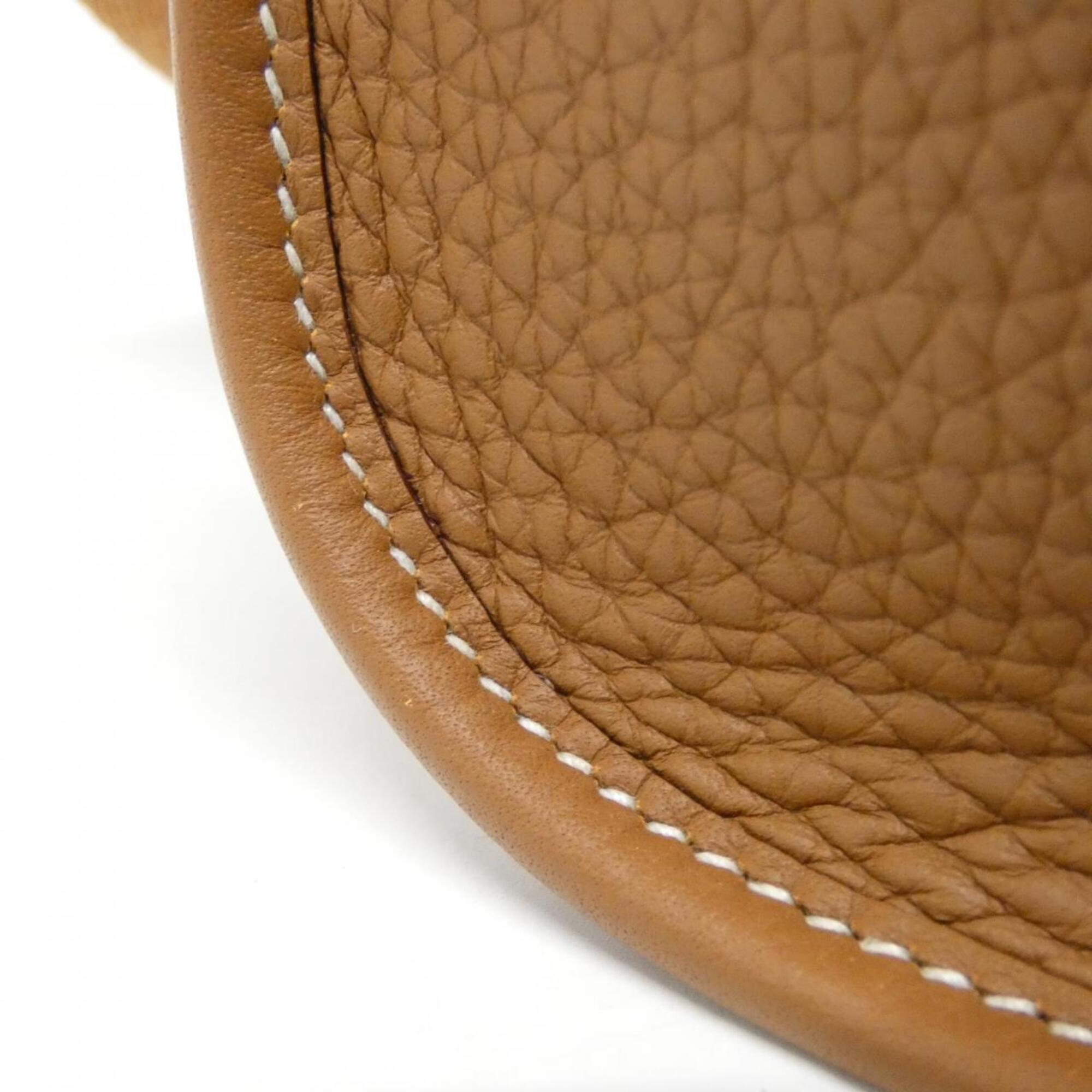 Hermes Evelyne Gold Taurillon Clemence Leather Shoulder Bag (Pre-Owned)