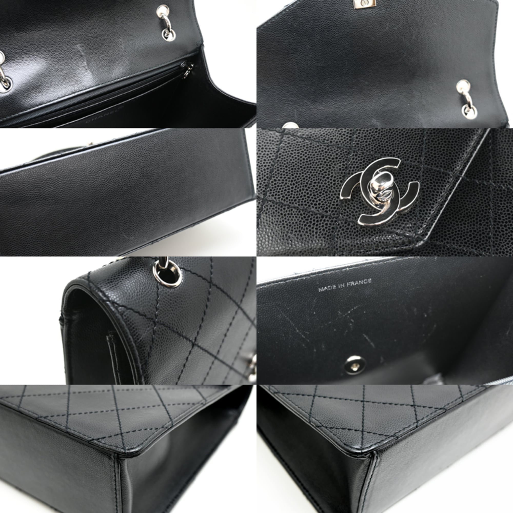 Chanel Grained Calfskin Handbag (Pre-Owned)