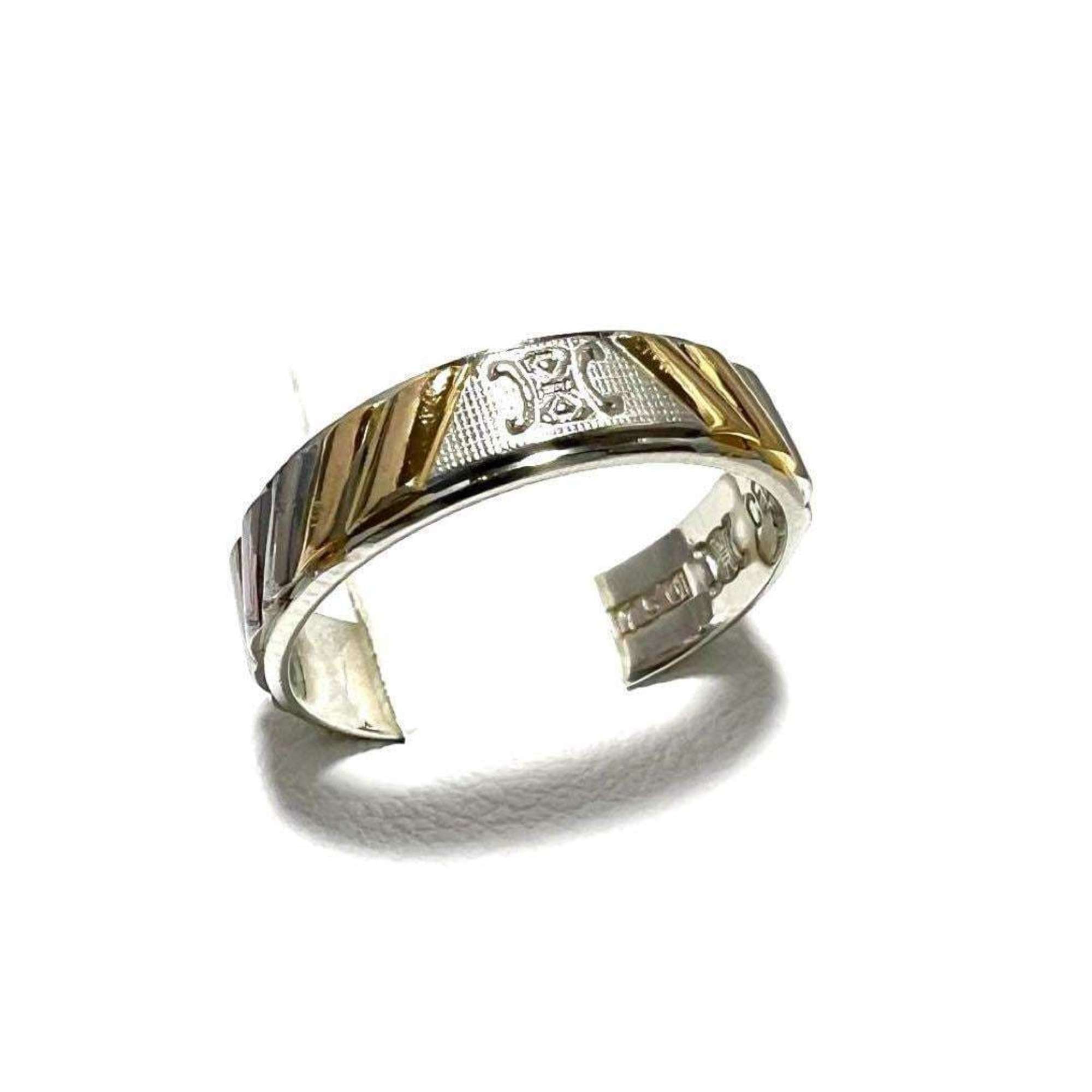 Celine Yellow Gold (18K) Platinum 850 Band Ring (Pre-Owned)