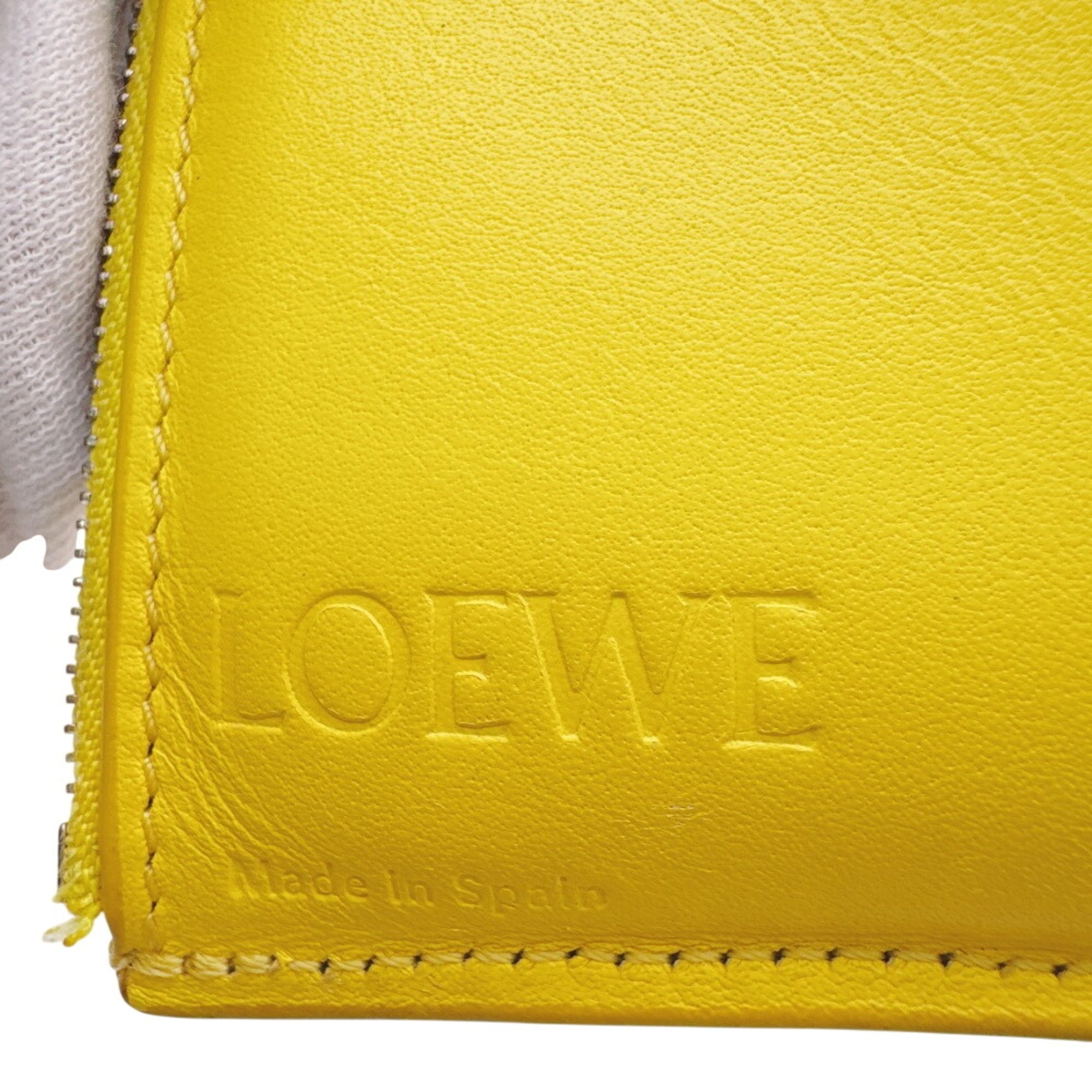 Loewe Yellow Leather Wallet (Tri-Fold) (Pre-Owned)