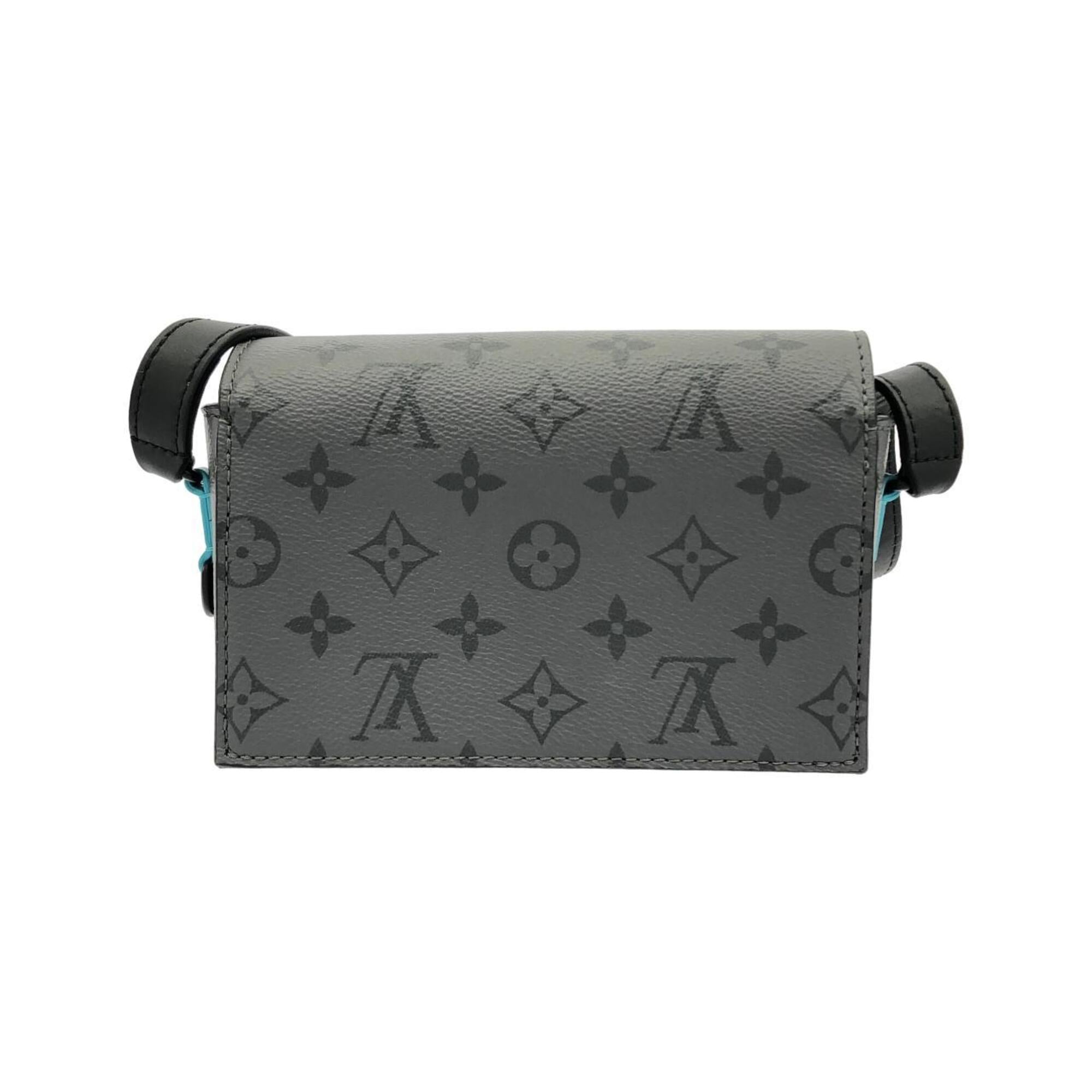 Louis Vuitton Gris Turquoise Coated Canvas Shoulder Bag (Pre-Owned)