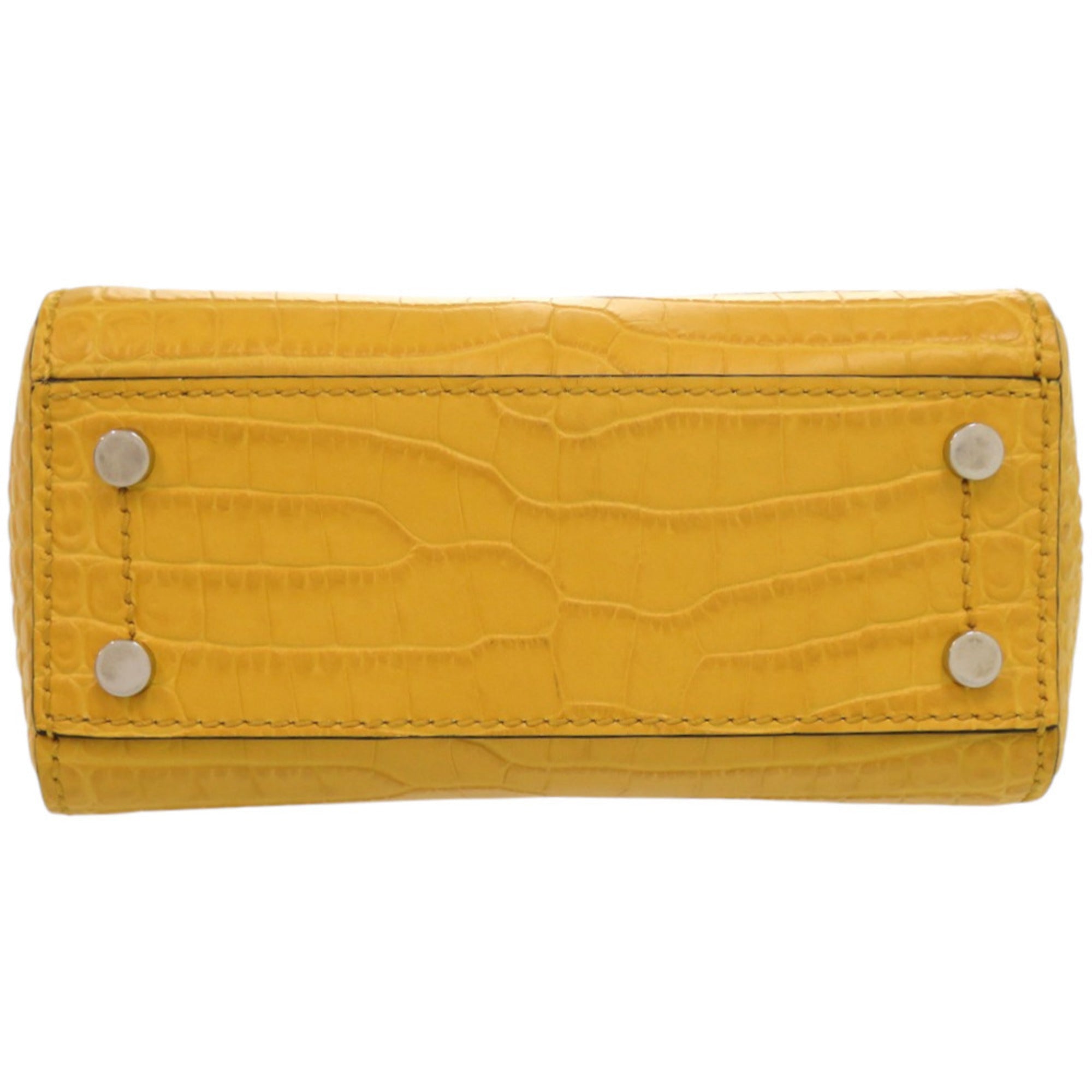 Jimmy Choo Gray Yellow Patent Leather Handbag (Pre-Owned)