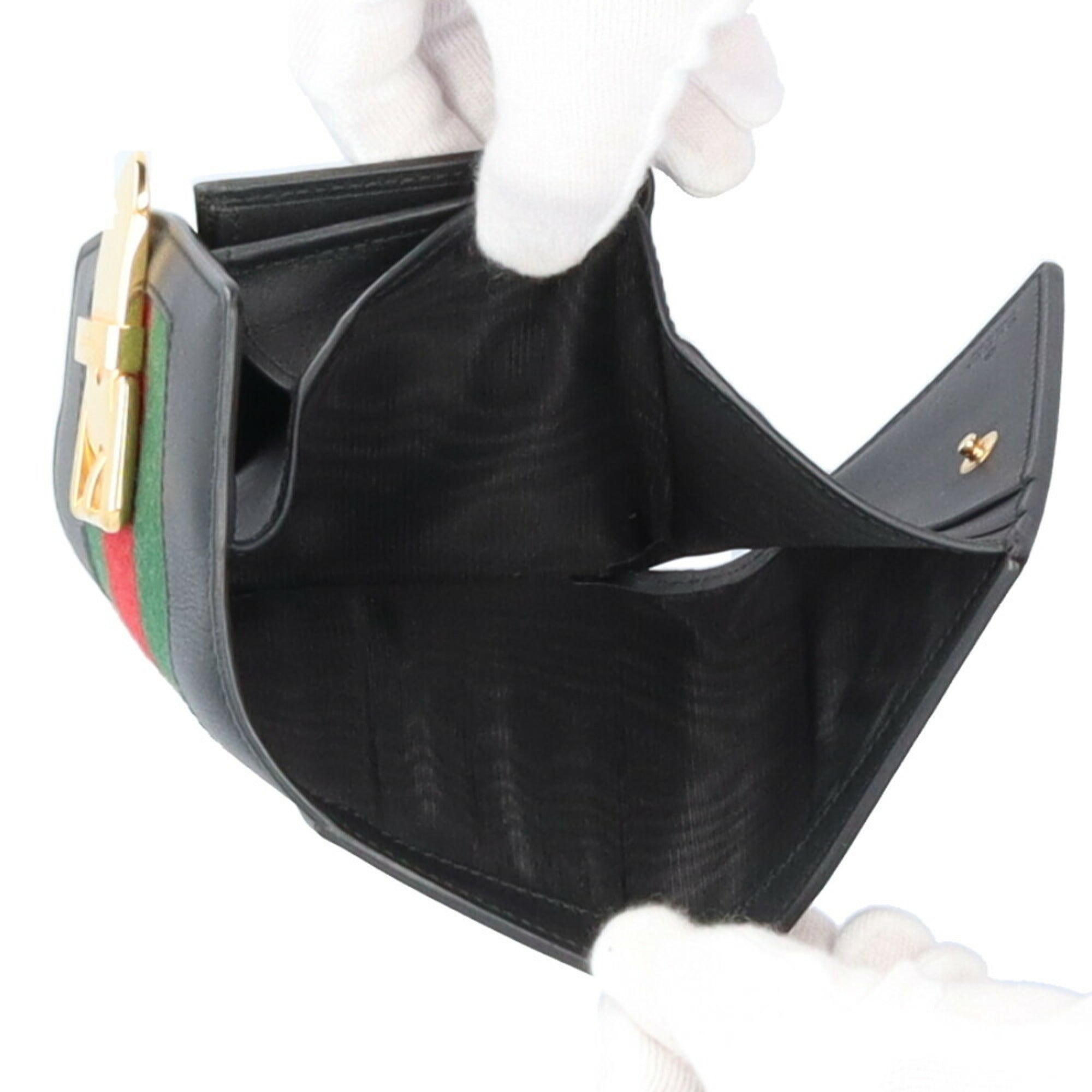 Gucci Black Leather Wallet (Tri-Fold) (Pre-Owned)