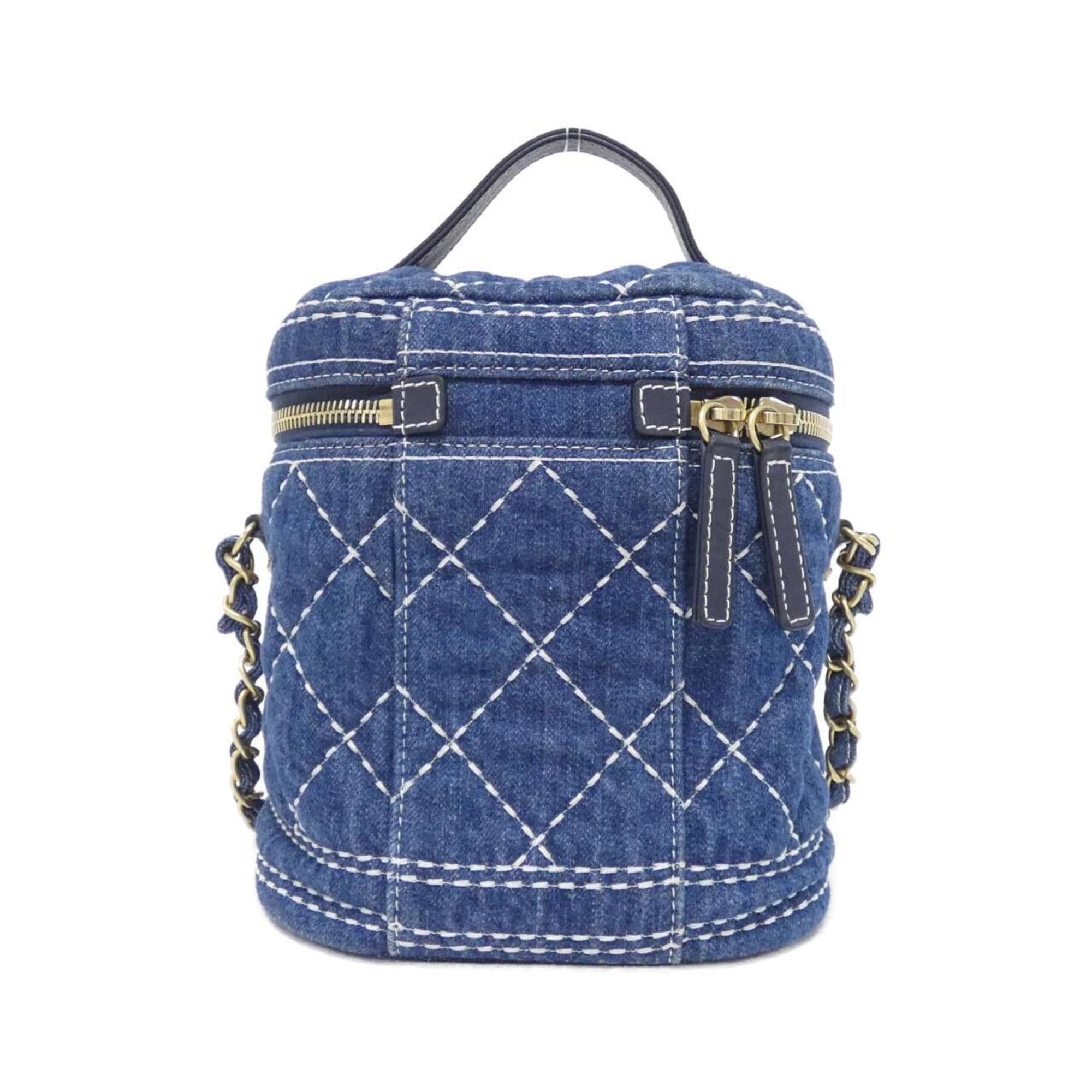 Chanel Blue Denim Leather Handbag (Pre-Owned)