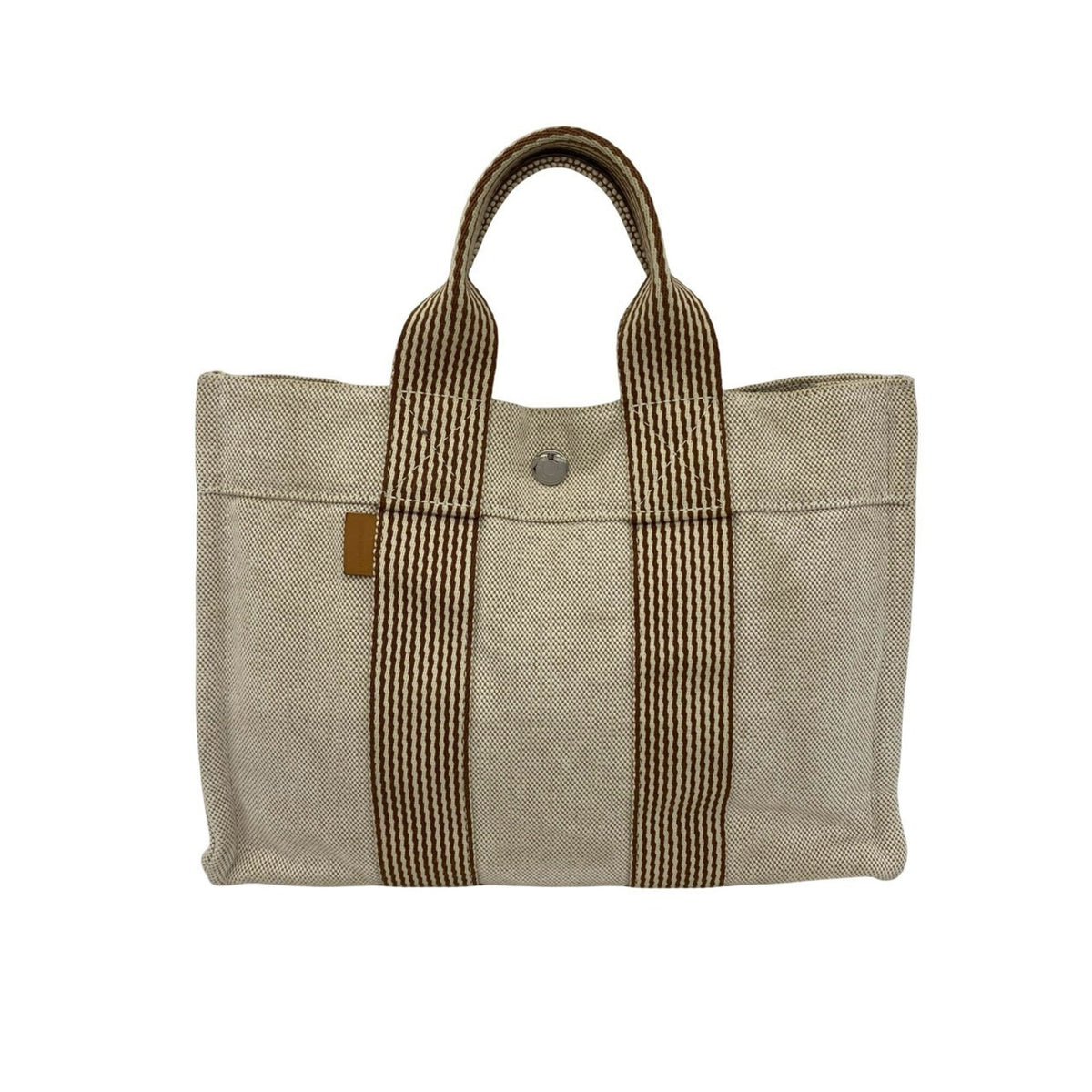 Hermes Beige Toile H Handbag Tote Bag (Pre-Owned)