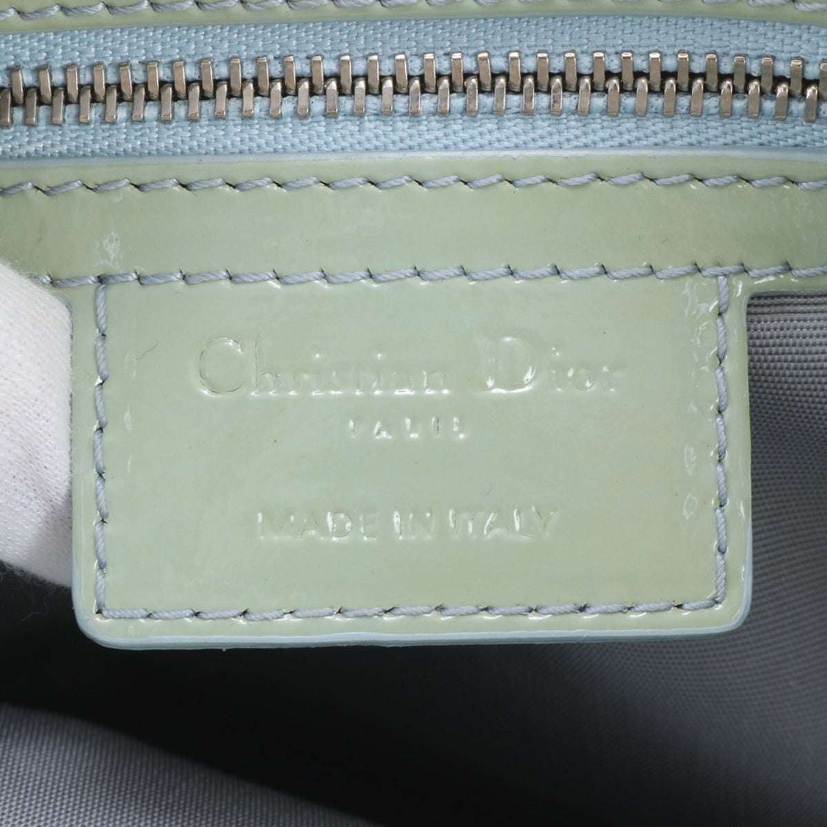 Christian Dior Green Leather Shoulder Bag Tote Bag (Pre-Owned)
