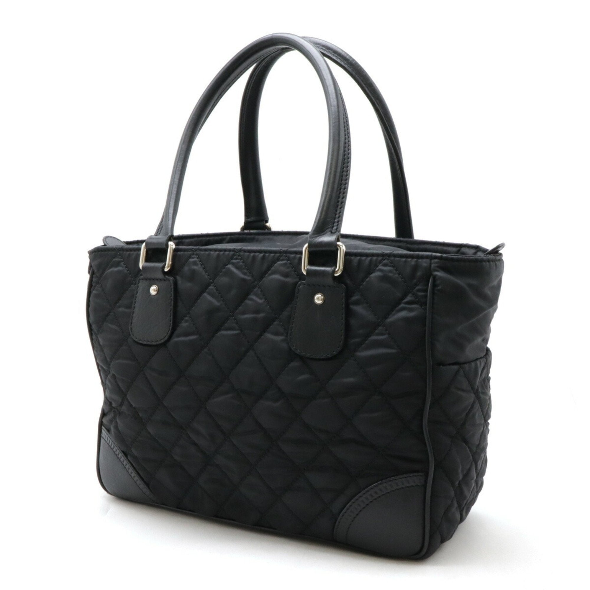 Chanel Black Leather Shoulder Bag Tote Bag (Pre-Owned)