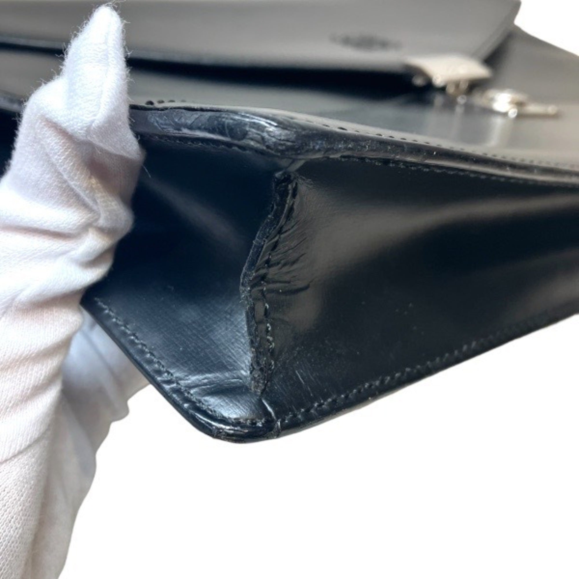 Loewe Black Leather Briefcase Handbag (Pre-Owned)