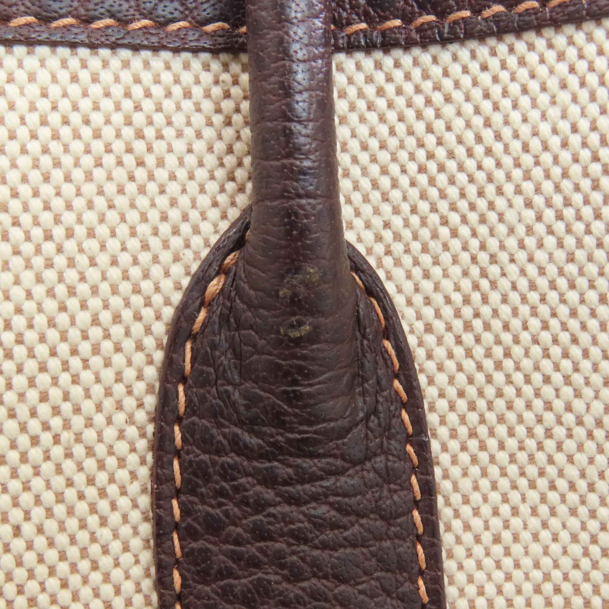 Hermes Marron Toile H Handbag (Pre-Owned)