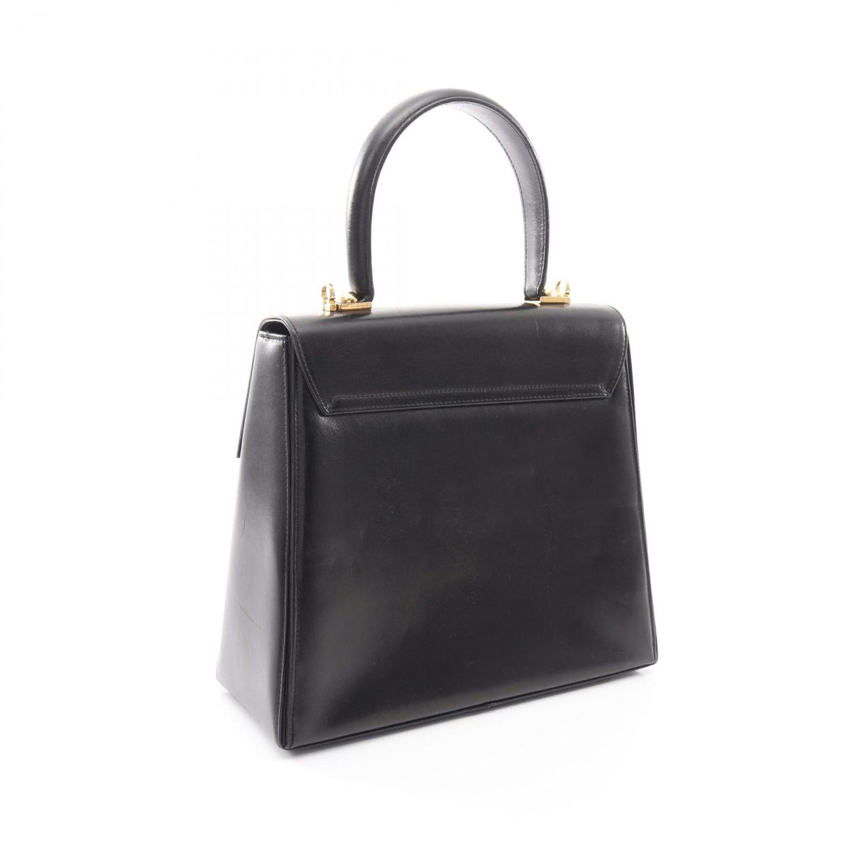 Salvatore Ferragamo Black Leather Handbag (Pre-Owned)