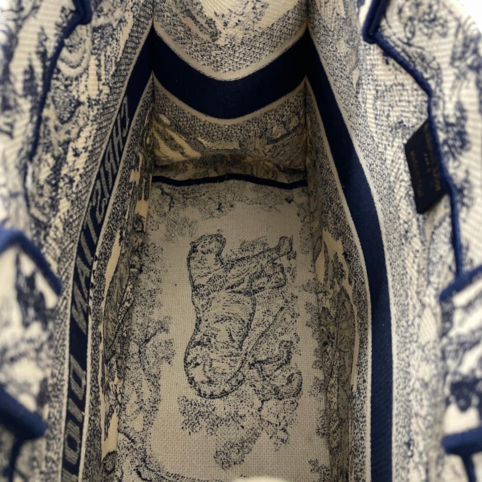 Christian Dior Navy Canvas Tote Bag (Pre-Owned)