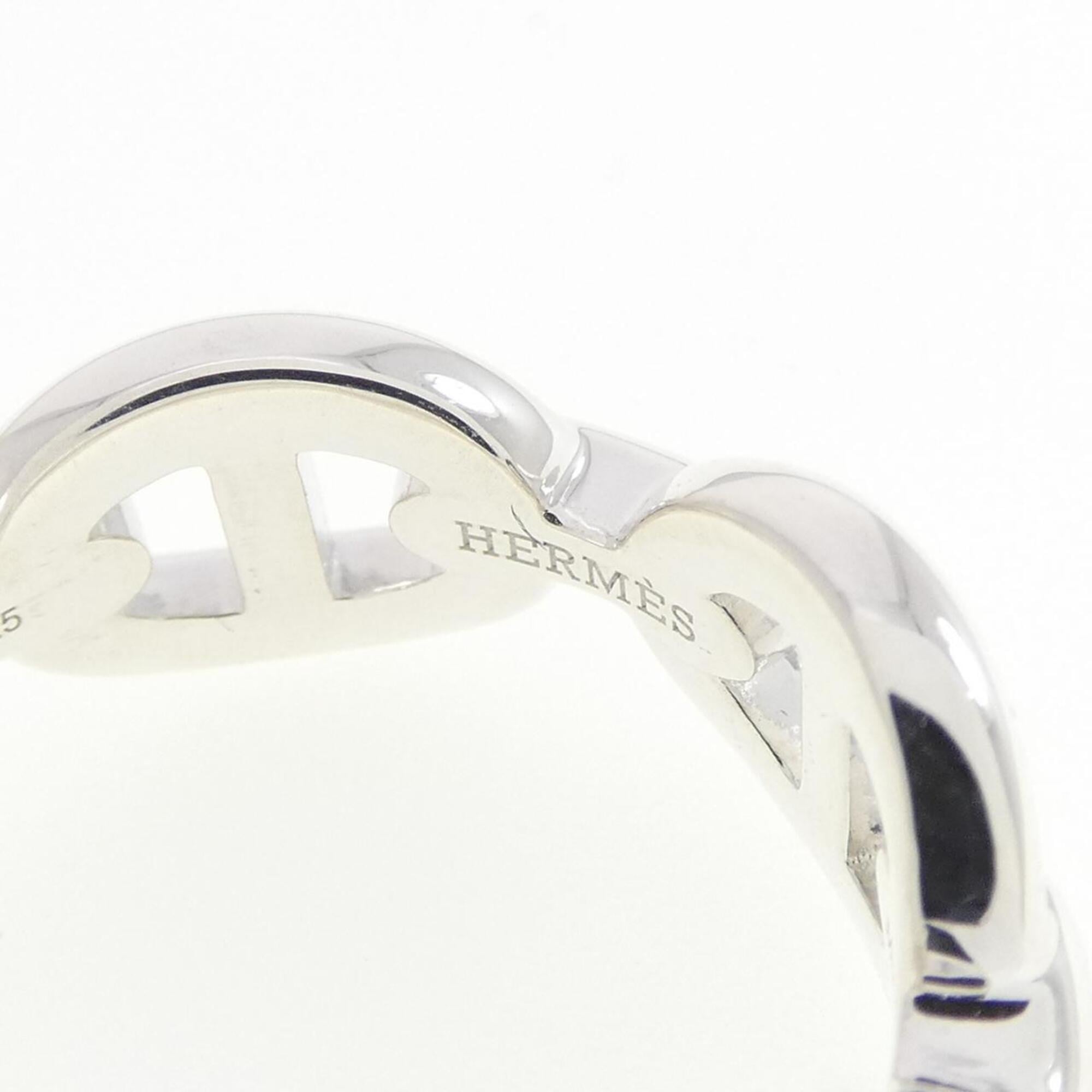 Hermes Chaine D'ancre Silver 925 Band Ring (Pre-Owned)