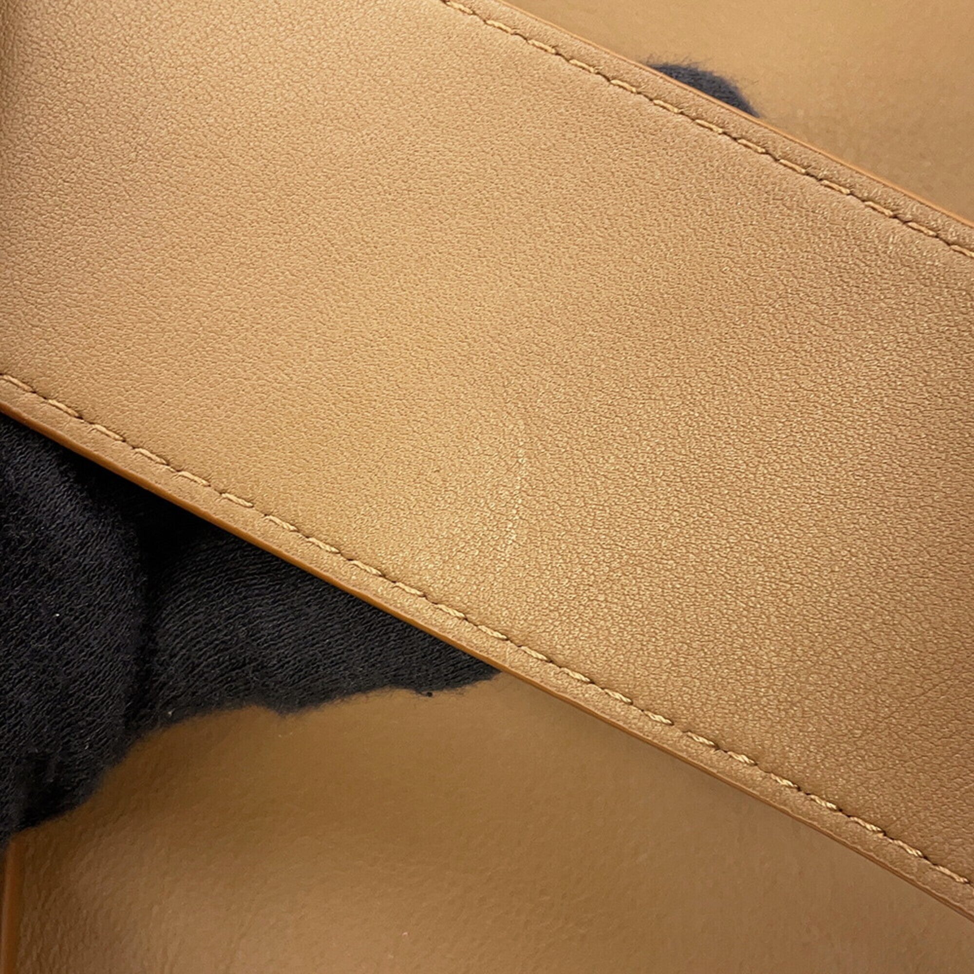 Loewe Beige Brown Leather Handbag Tote Bag (Pre-Owned)