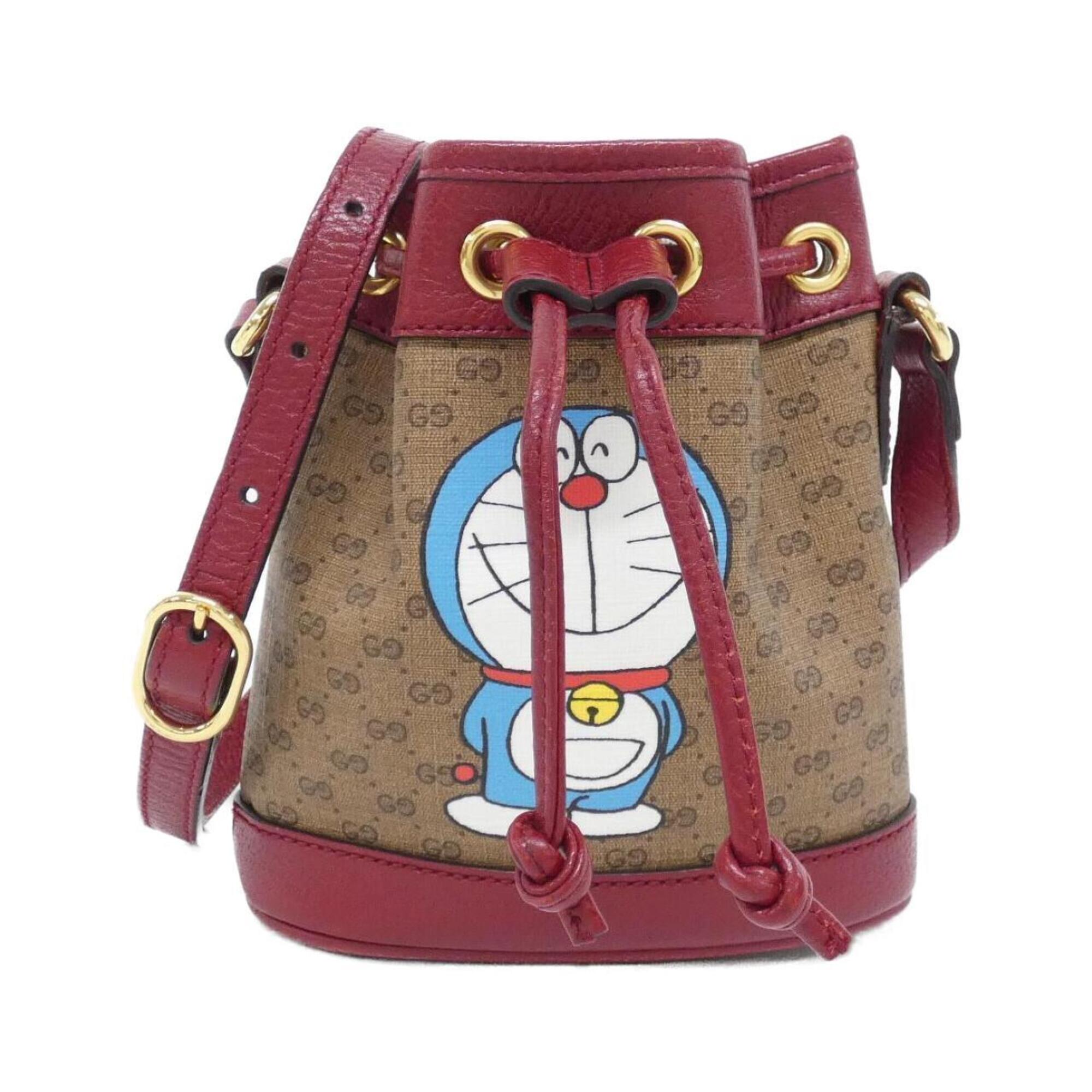 Gucci Beige Cherry Red Gg Supreme Leather Shoulder Bag (Pre-Owned)