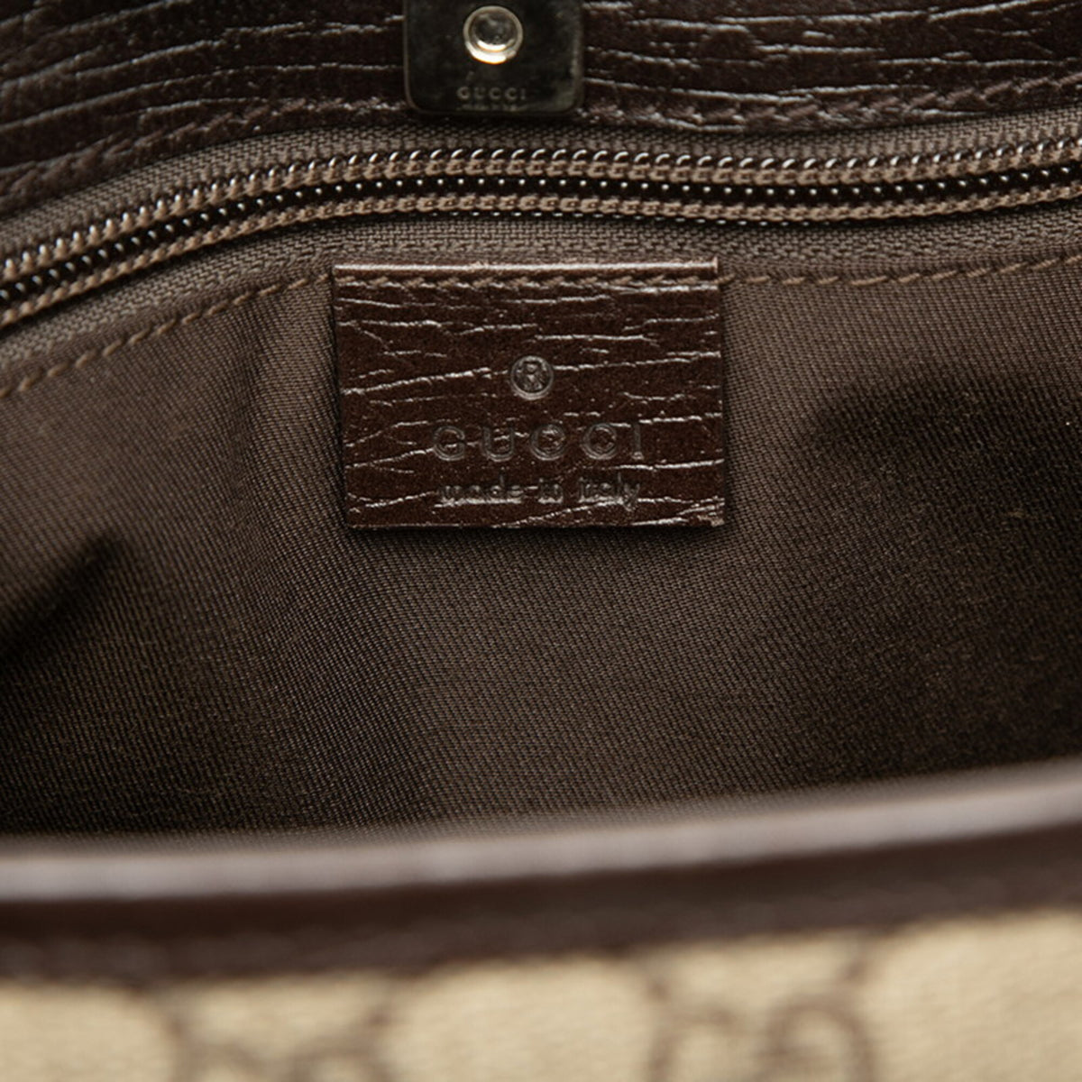 Gucci Beige Brown Pvc Leather Shoulder Bag Tote Bag (Pre-Owned)