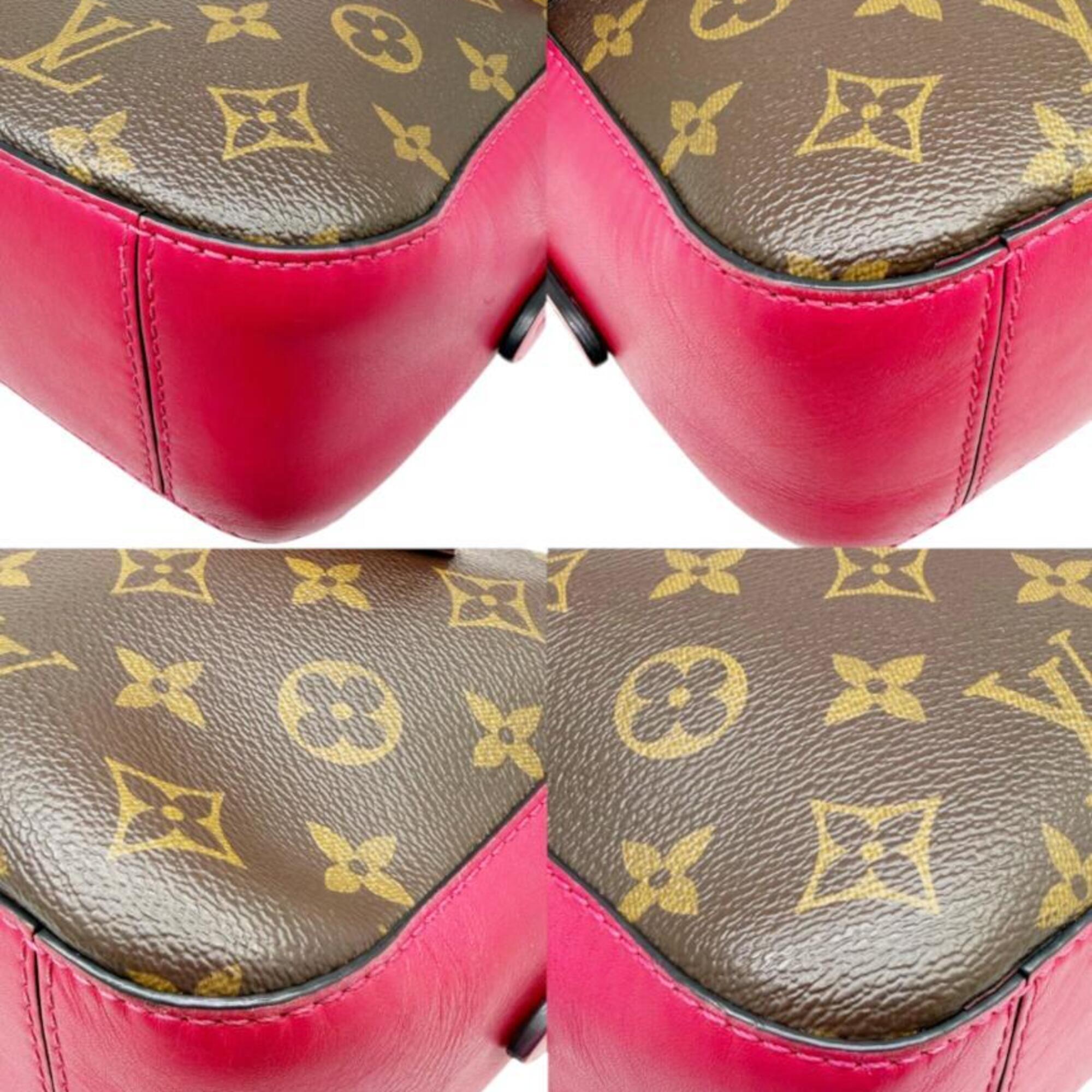 Louis Vuitton Brown Freesia Monogram Pink Monogram Shoulder Bag (Pre-Owned)