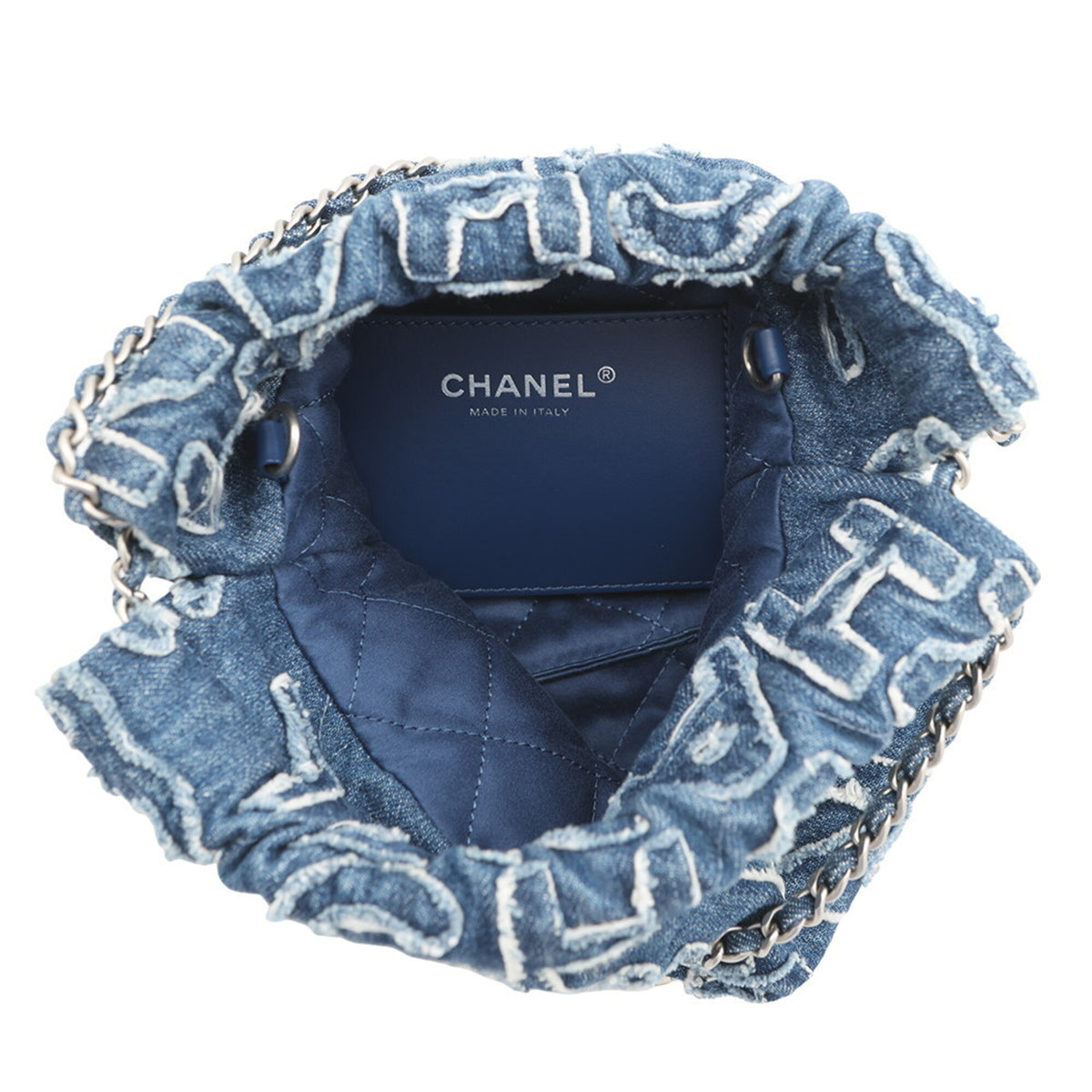 Chanel Blue Denim Handbag Shoulder Bag (Pre-Owned)