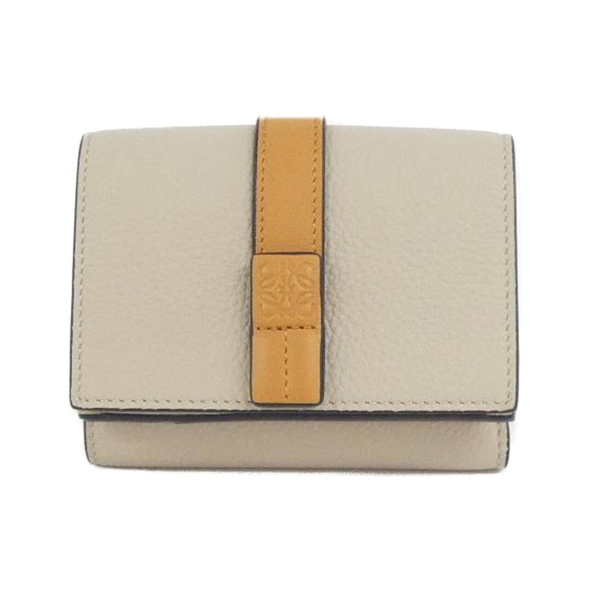 Loewe Beige Leather Wallet (Tri-Fold) (Pre-Owned)