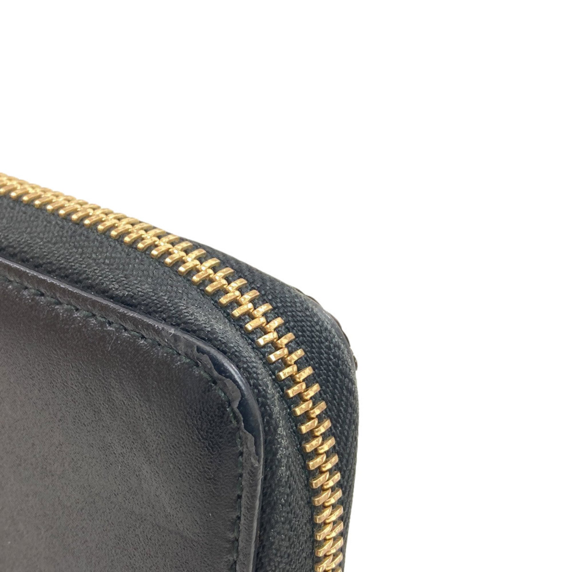 Salvatore Ferragamo Gancini Black Leather Wallet (Bi-Fold) (Pre-Owned)