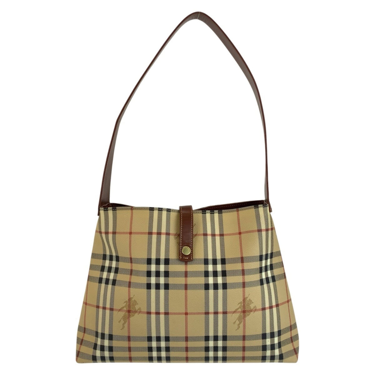 Burberry Beige Brown Pvc Shoulder Bag (Pre-Owned)