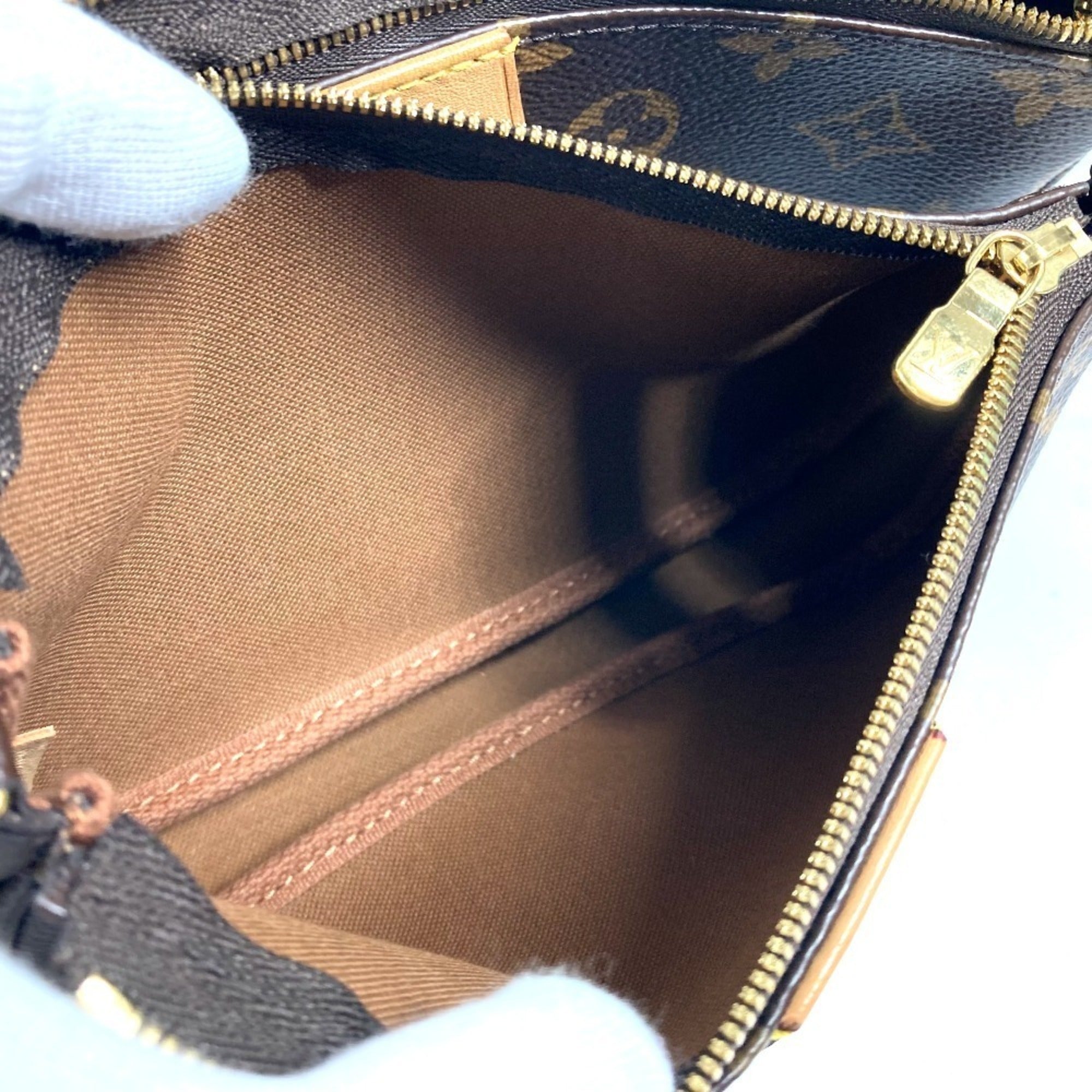 Louis Vuitton Brown Khaki Monogram Pochette Shoulder Bag (Pre-Owned)