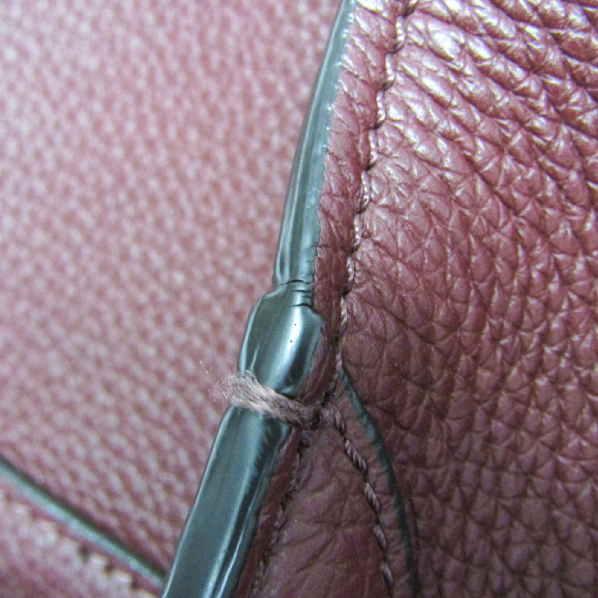 Celine Big Bag Smooth Leather Burgundy Leather Handbag (Pre-Owned)