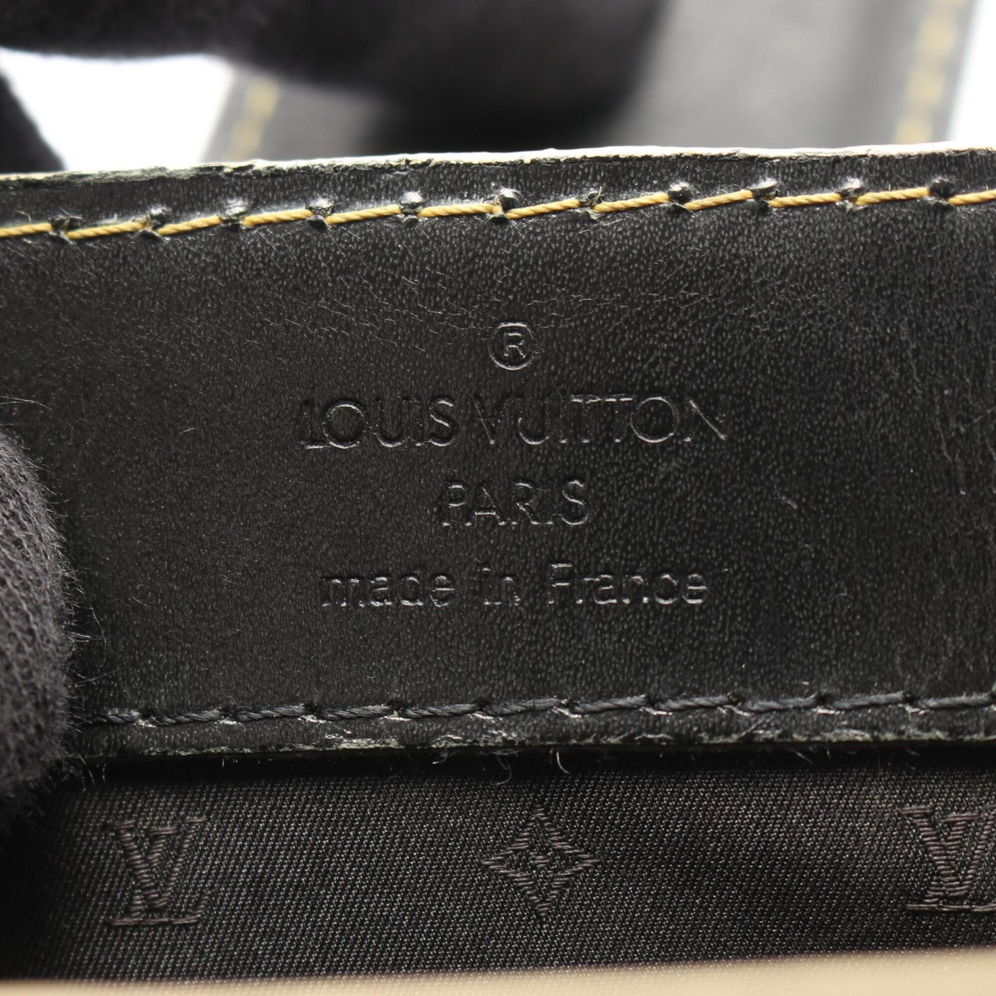 Louis Vuitton Black Leather Handbag (Pre-Owned)
