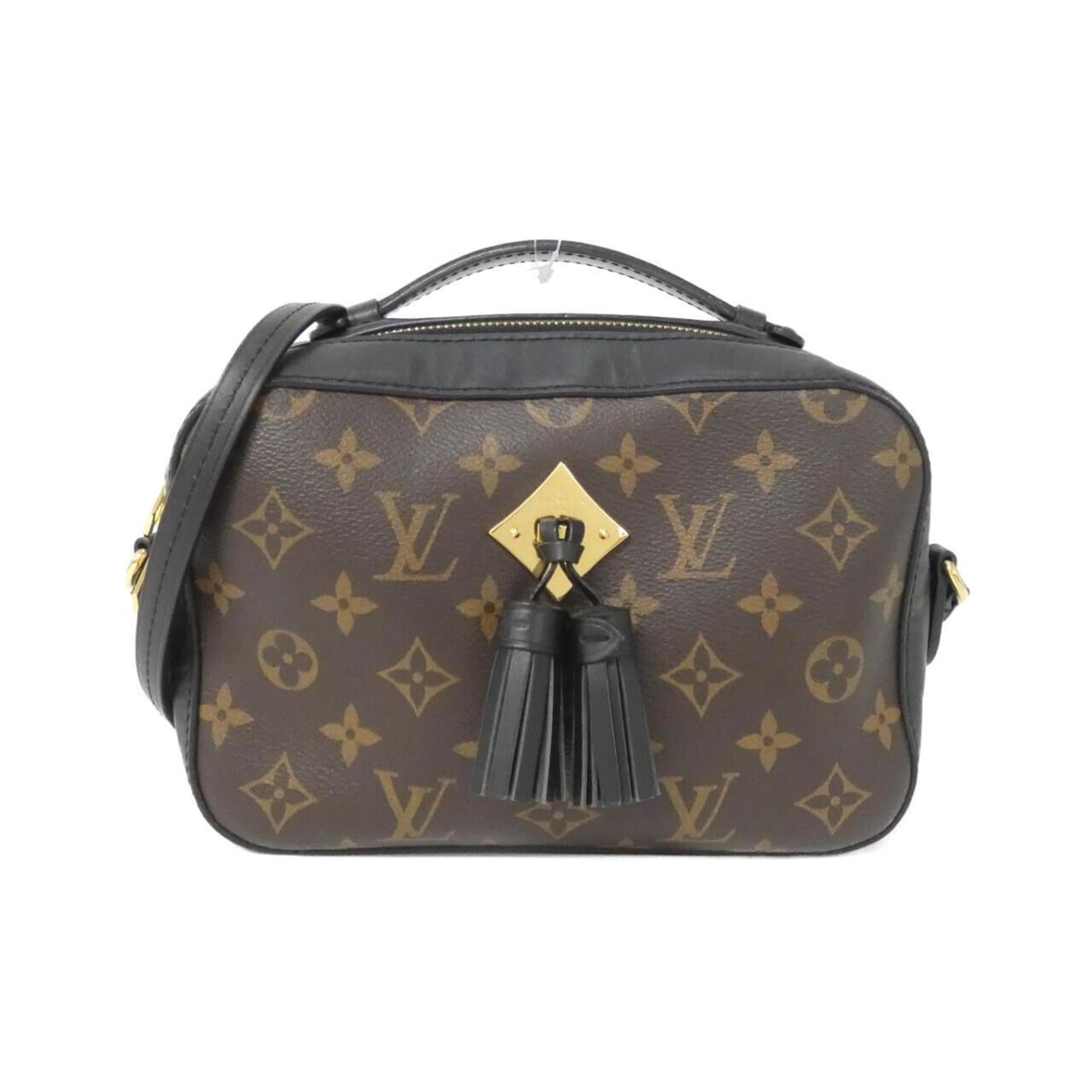 Louis Vuitton Black Marron Coated Canvas Leather Shoulder Bag (Pre-Owned)