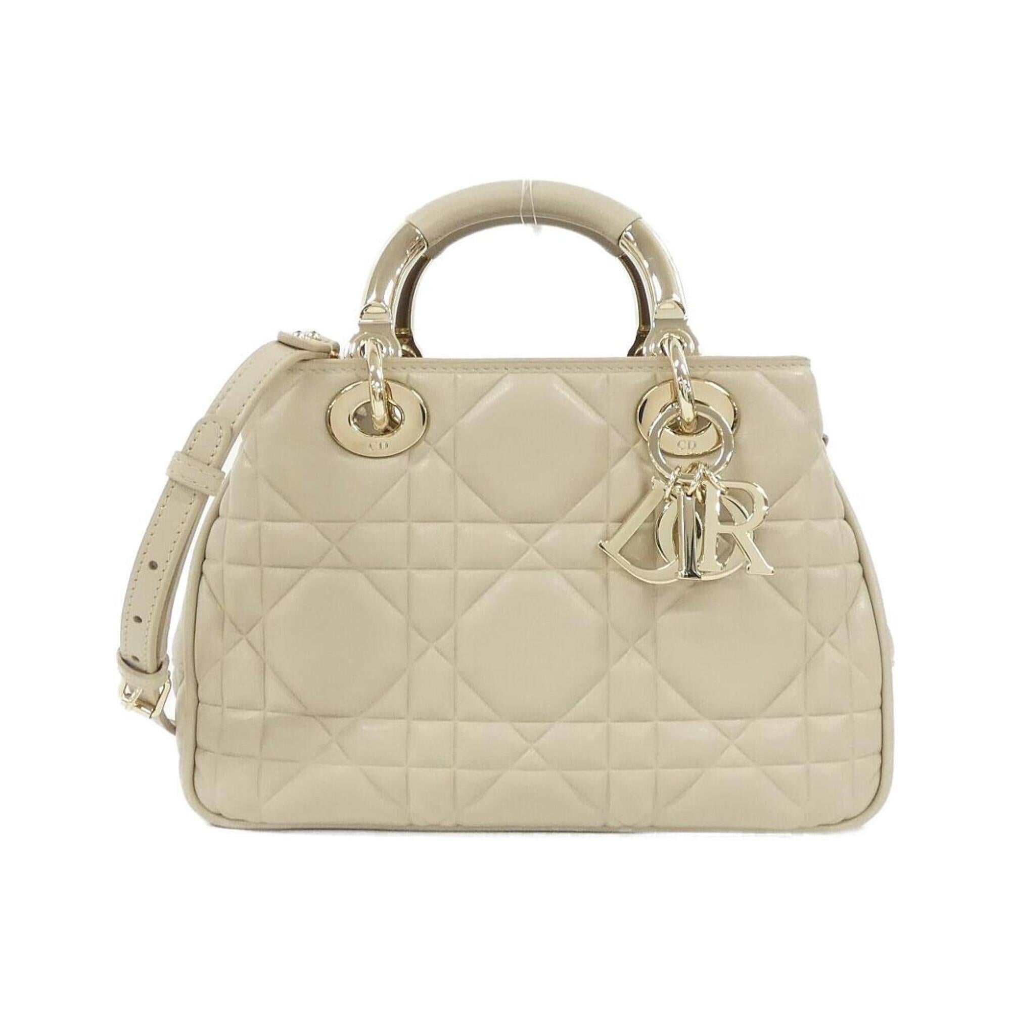 Christian Dior Beige Leather Handbag (Pre-Owned)