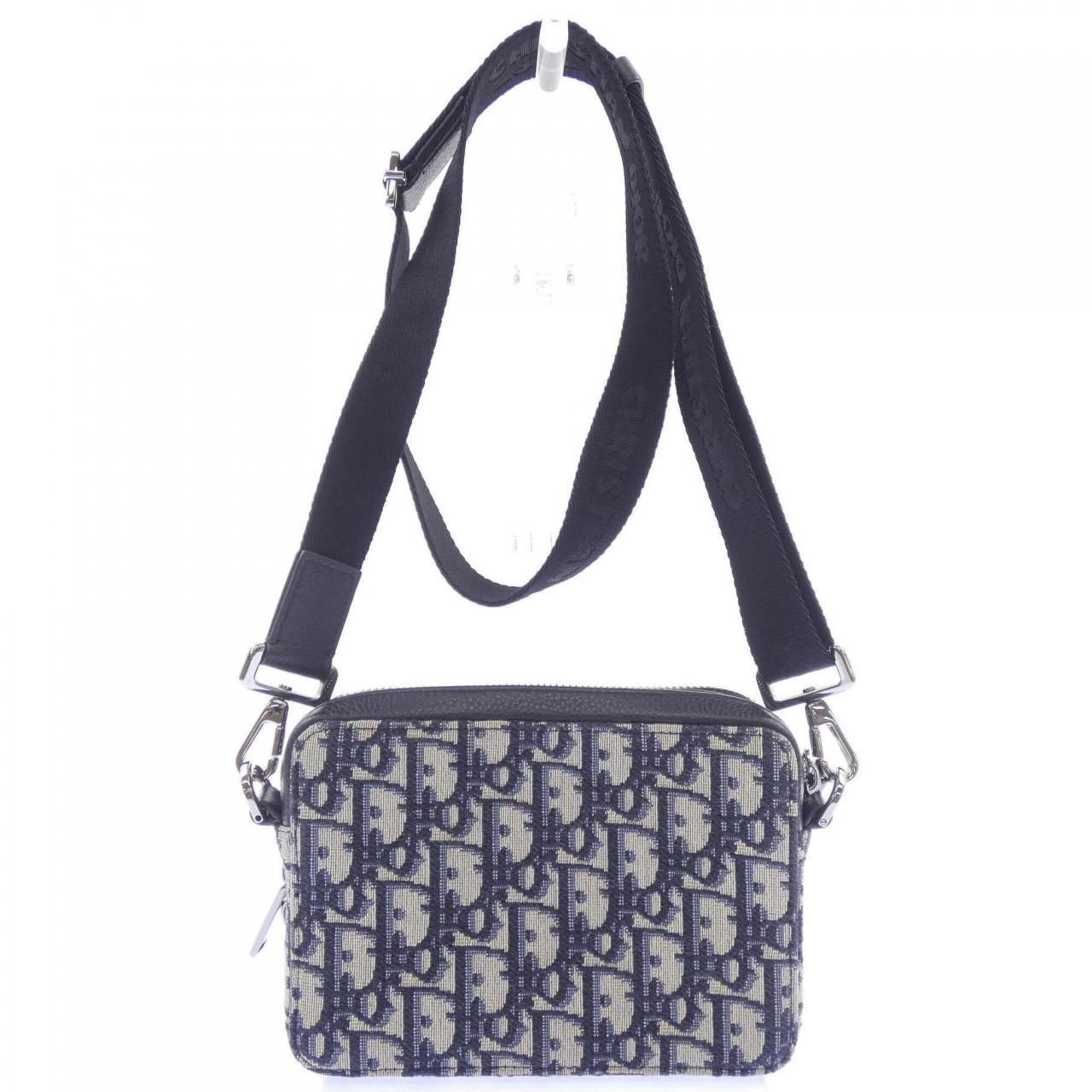 Christian Dior Beige Navy Handbag (Pre-Owned)