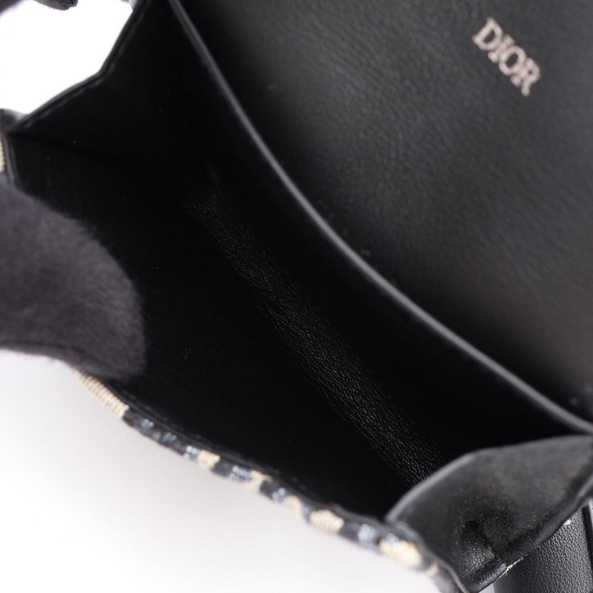 Christian Dior Beige Black Navy Canvas Leather Handbag Shoulder Bag (Pre-Owned)