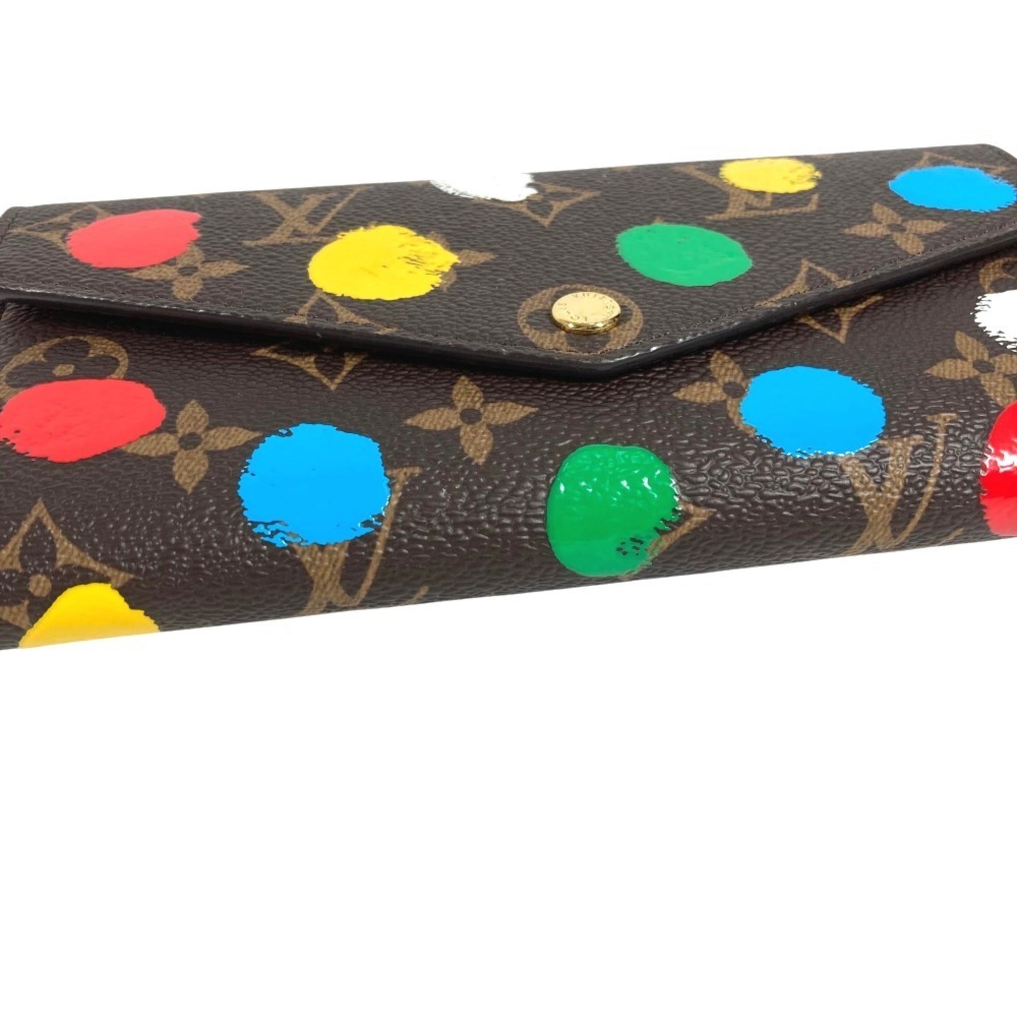 Louis Vuitton Brown Multi-Color Monogram Canvas Long Wallet (Bi-Fold) (Pre-Owned)