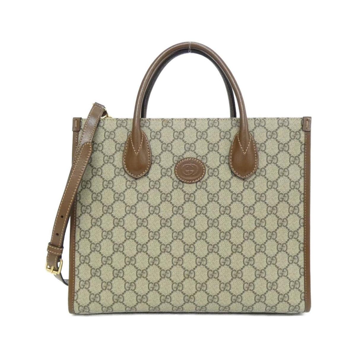 Gucci Beige Brown Gg Supreme Handbag (Pre-Owned)