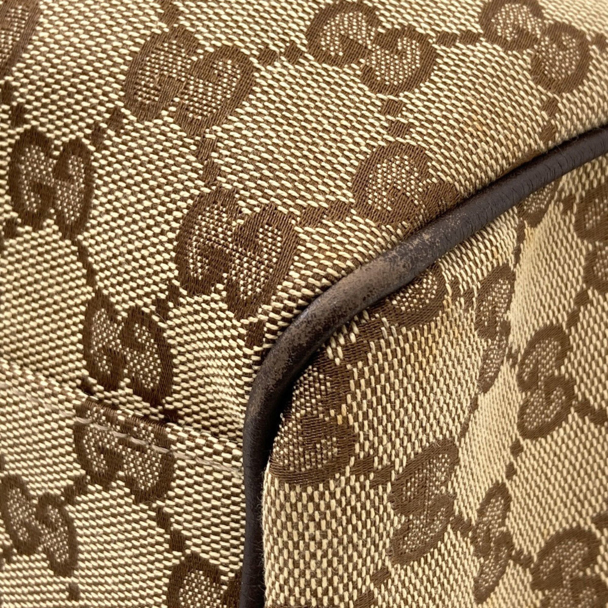 Gucci Brown Canvas Handbag (Pre-Owned)